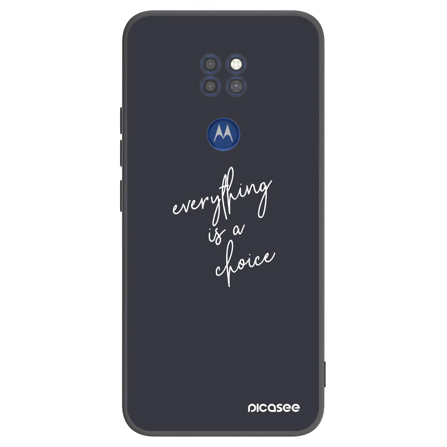 Picasee crna silikonska maskica za Motorola Moto G9 Play - Everything is a choice