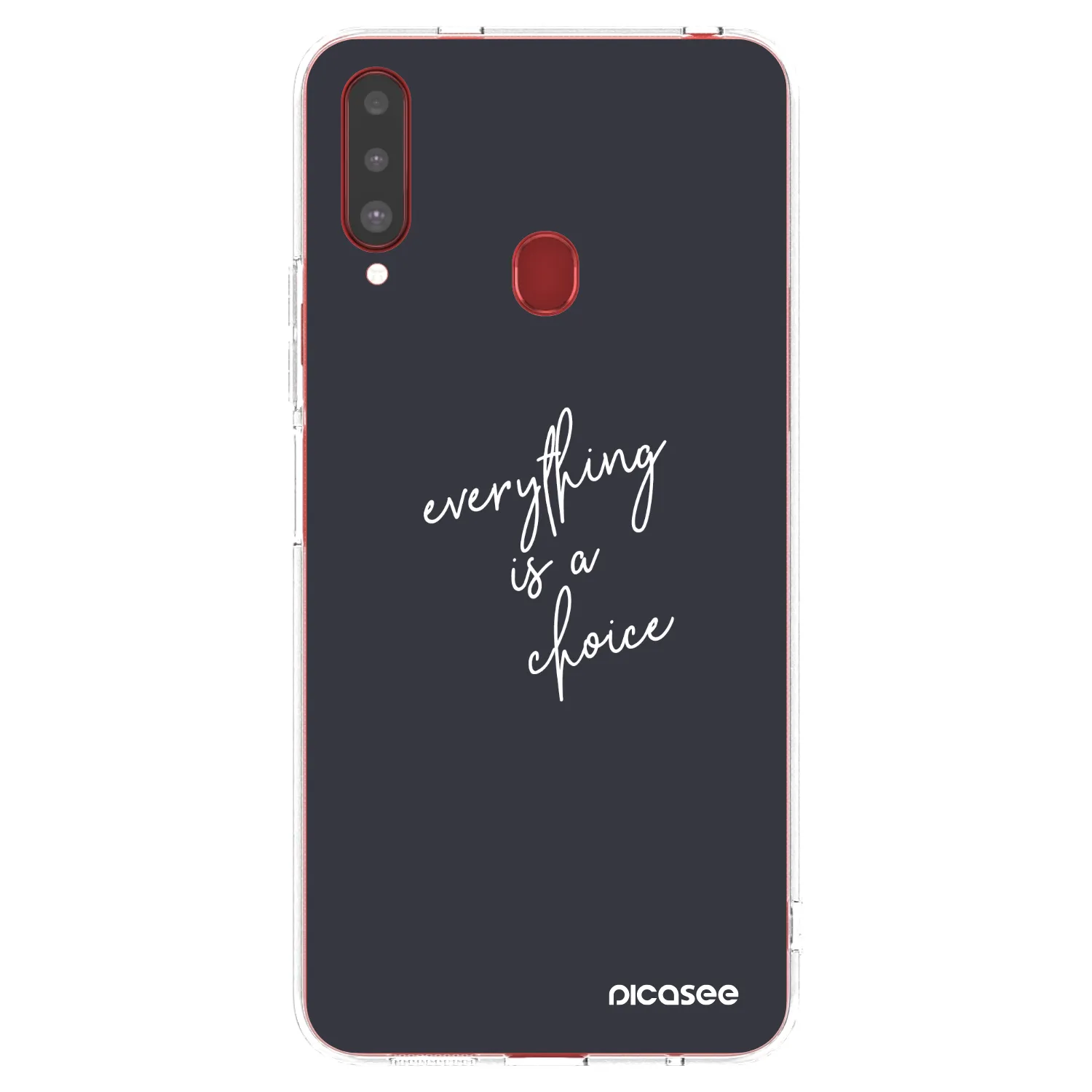 Picasee silikonska prozirna maskica za Samsung Galaxy A20s - Everything is a choice