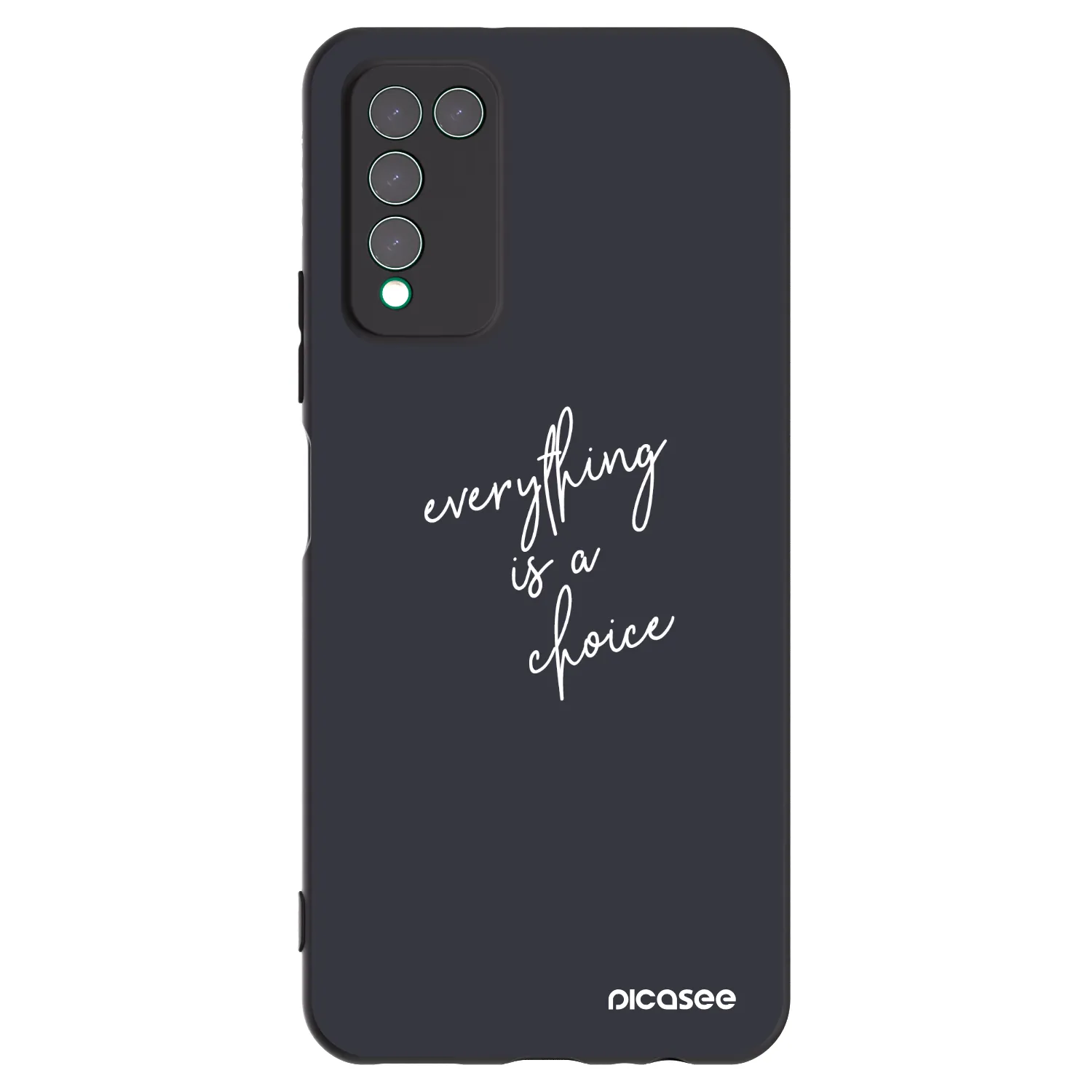 Picasee crna silikonska maskica za Honor 10X Lite - Everything is a choice