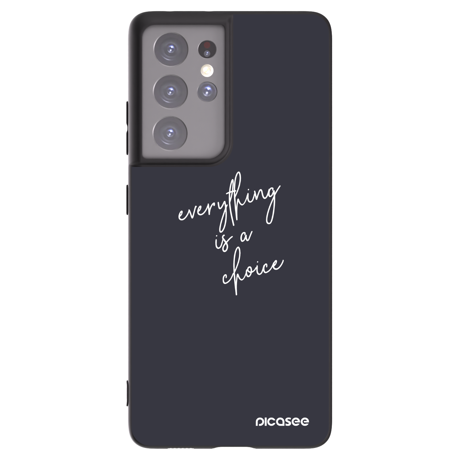 Picasee crna silikonska maskica za Samsung Galaxy S21 Ultra 5G G998B - Everything is a choice
