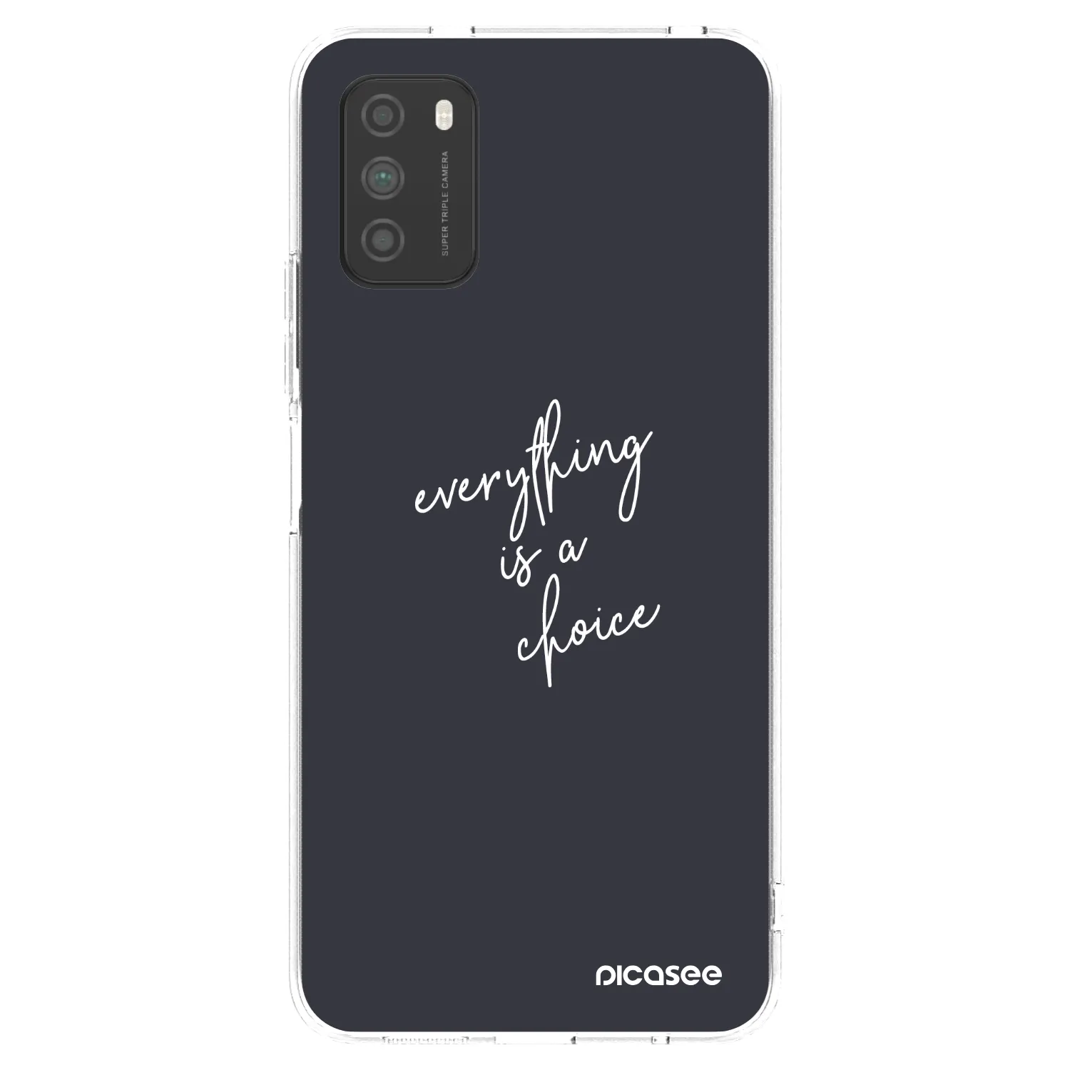 Picasee silikonska prozirna maskica za Xiaomi Poco M3 - Everything is a choice