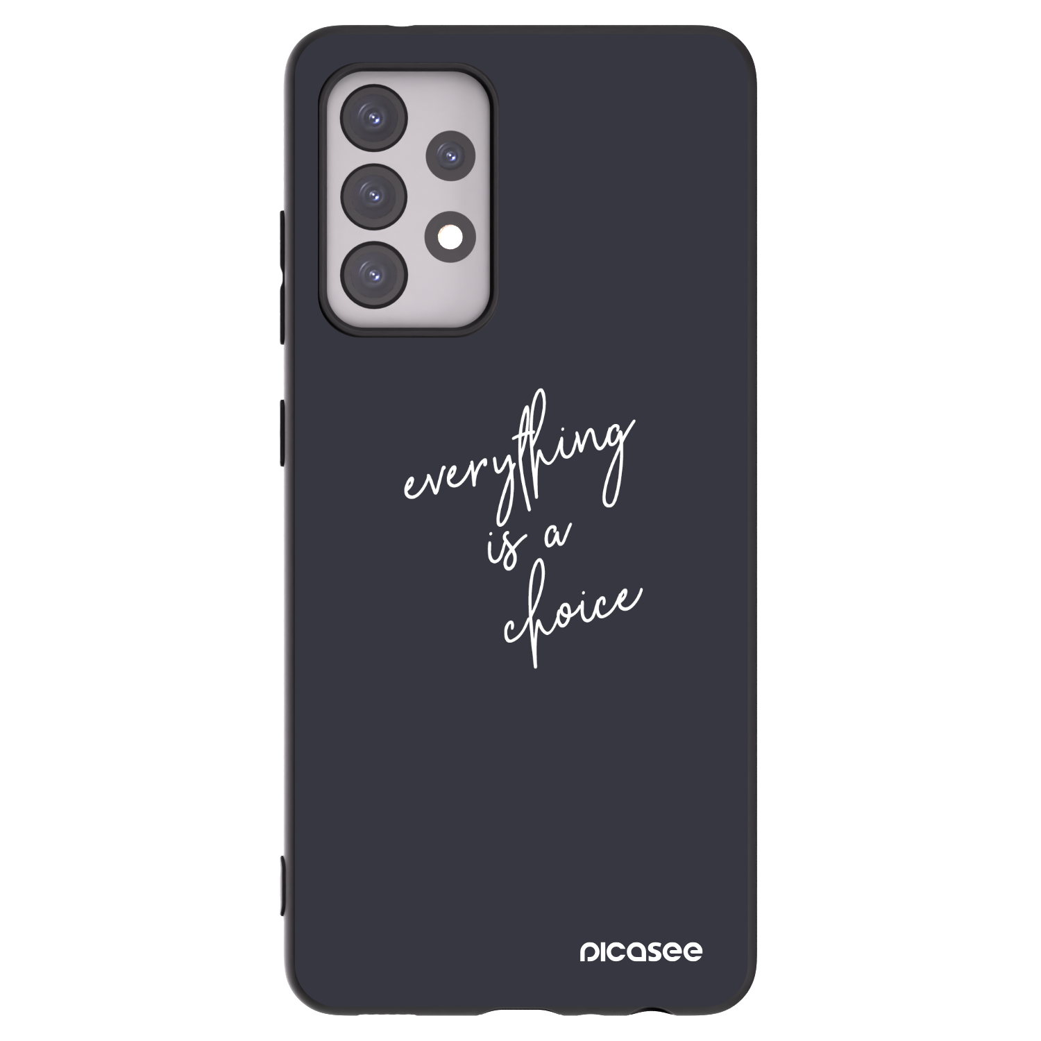 Picasee crna silikonska maskica za Samsung Galaxy A52 5G A525F - Everything is a choice