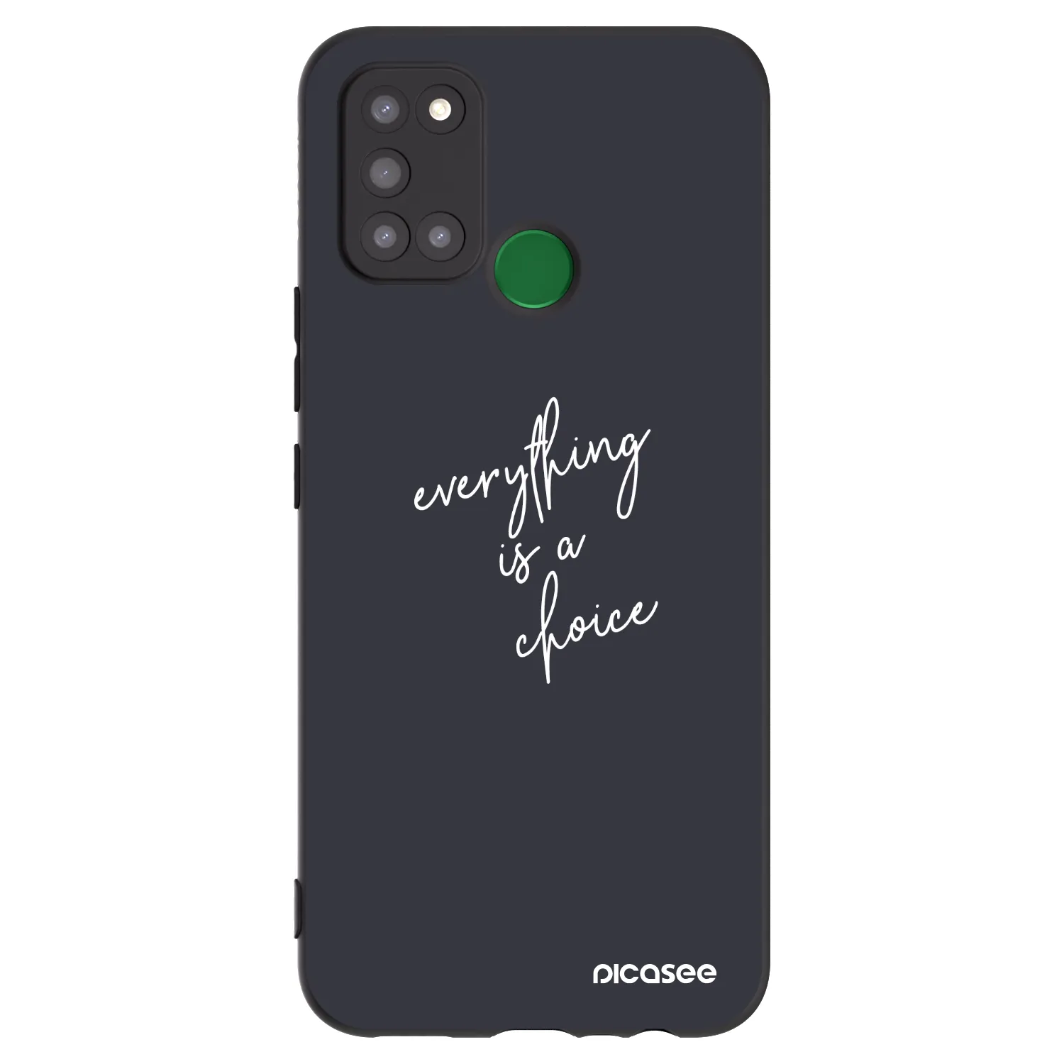 Picasee crna silikonska maskica za Realme 7i - Everything is a choice