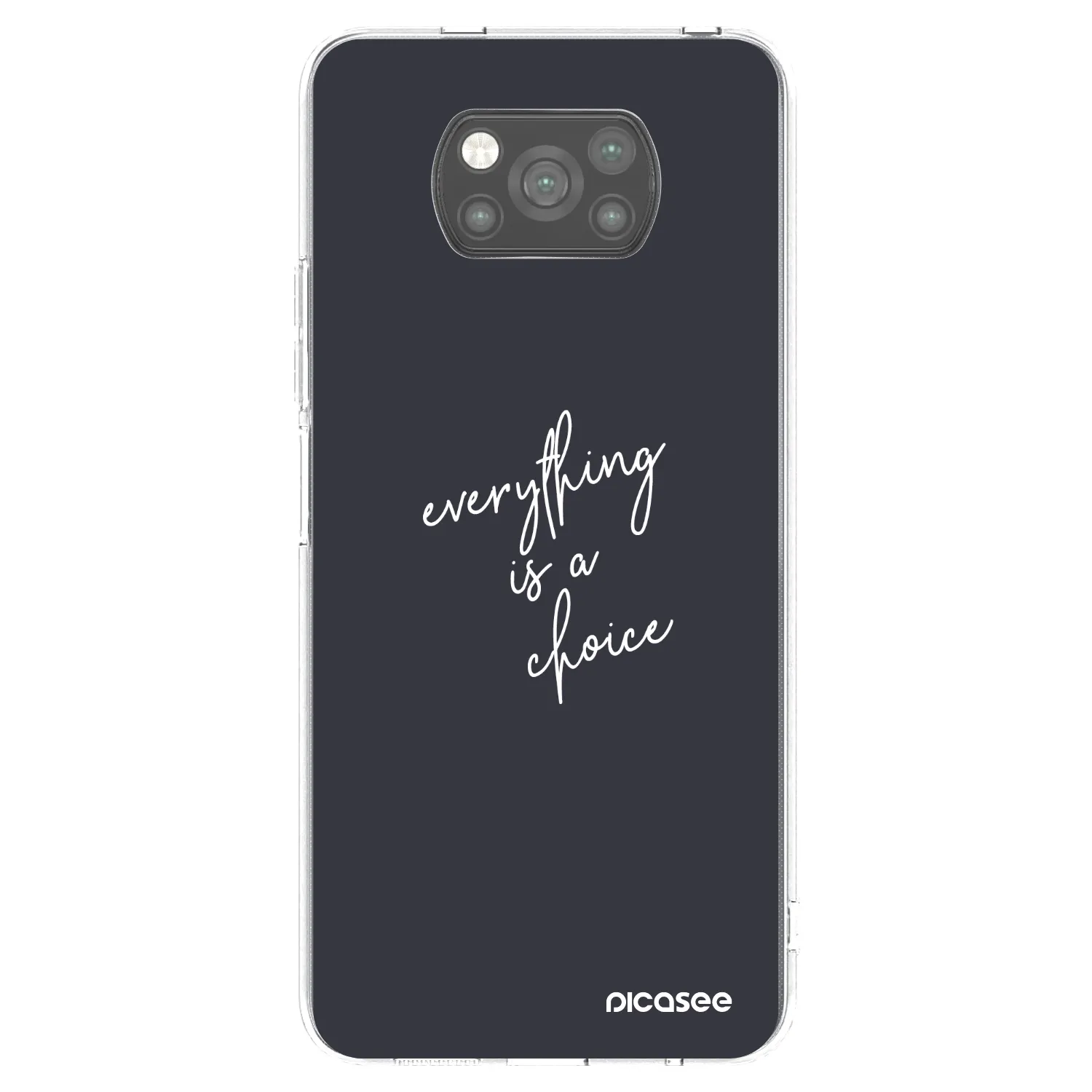 Picasee crna silikonska maskica za Xiaomi Poco X3 Pro - Everything is a choice