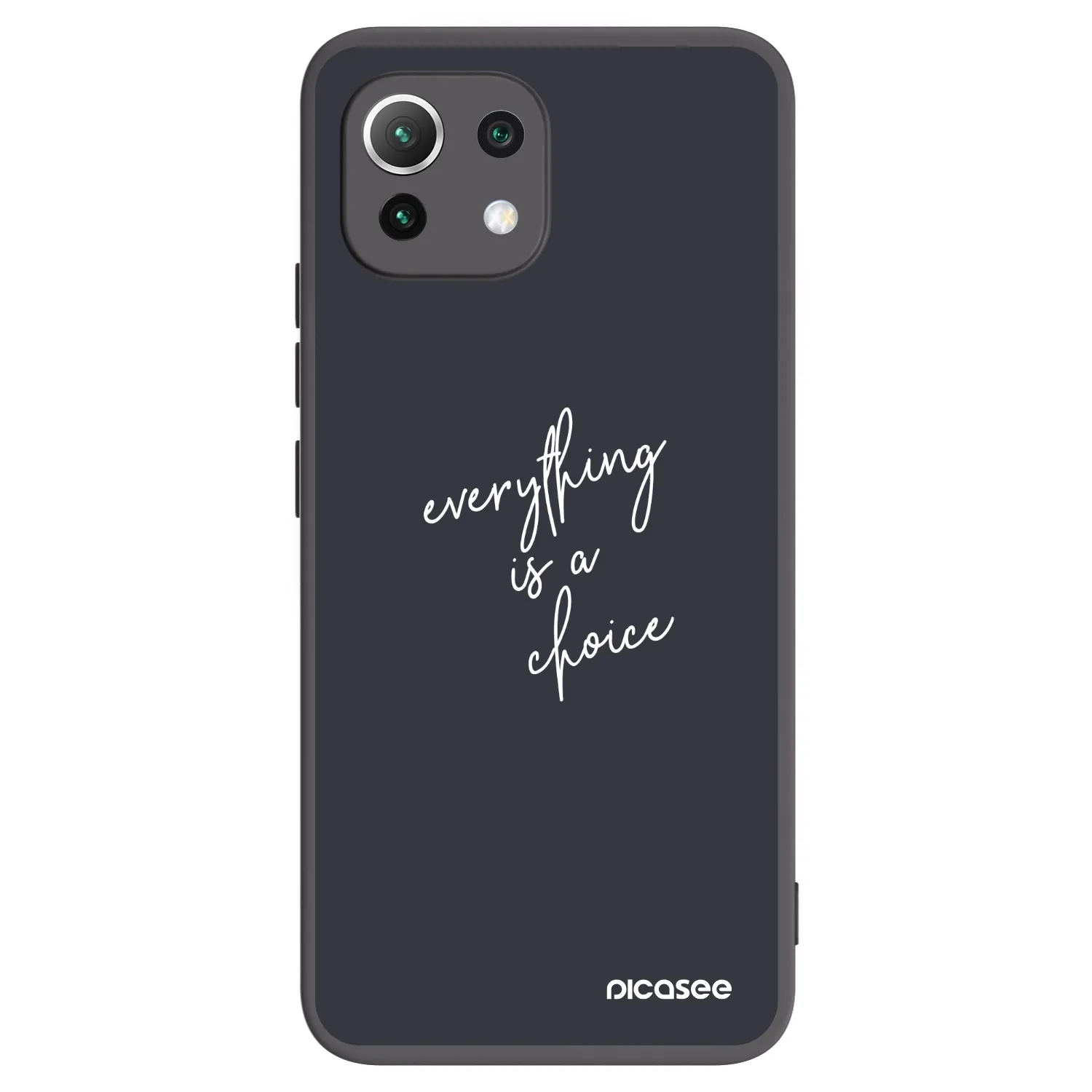 Picasee crna silikonska maskica za Xiaomi Mi 11 Lite - Everything is a choice