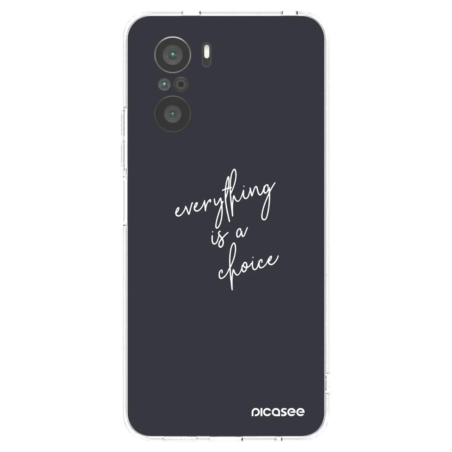 Picasee silikonska prozirna maskica za Xiaomi Poco F3 - Everything is a choice