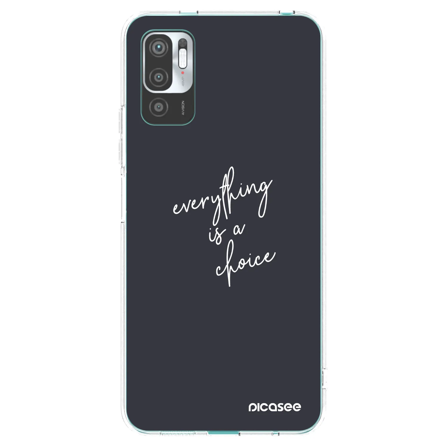 Picasee silikonska prozirna maskica za Xiaomi Redmi Note 10 5G - Everything is a choice