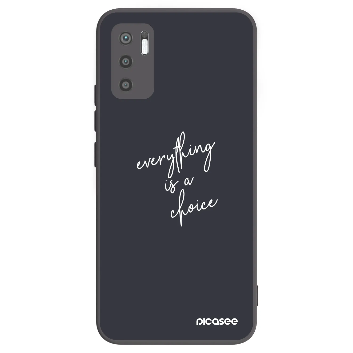 Picasee crna silikonska maskica za Xiaomi Redmi Note 10 5G - Everything is a choice
