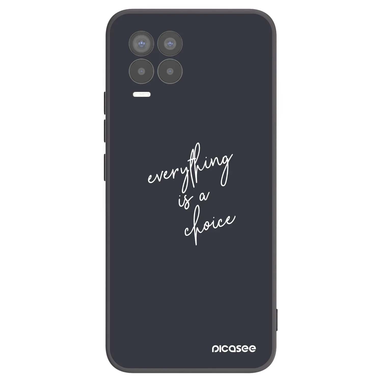 Picasee crna silikonska maskica za Realme 8 4G - Everything is a choice