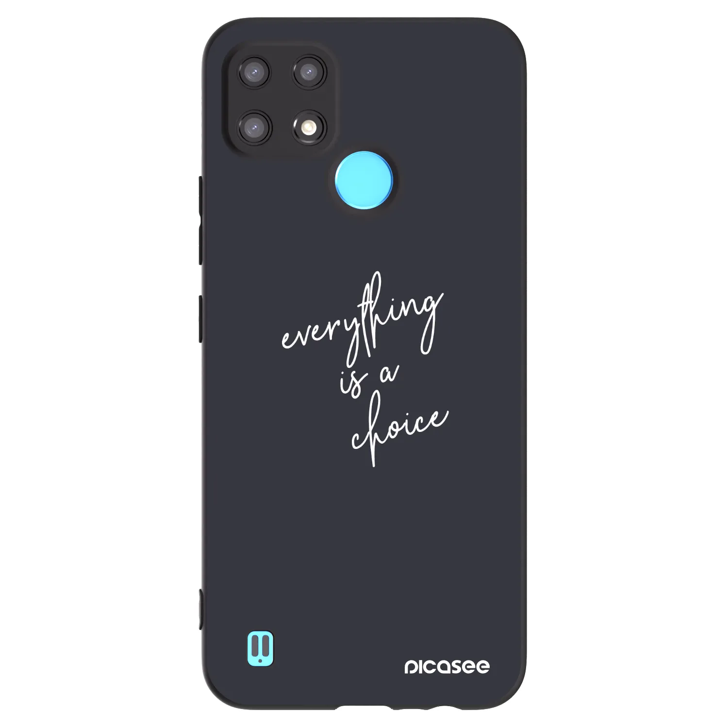 Picasee crna silikonska maskica za Realme C21 - Everything is a choice