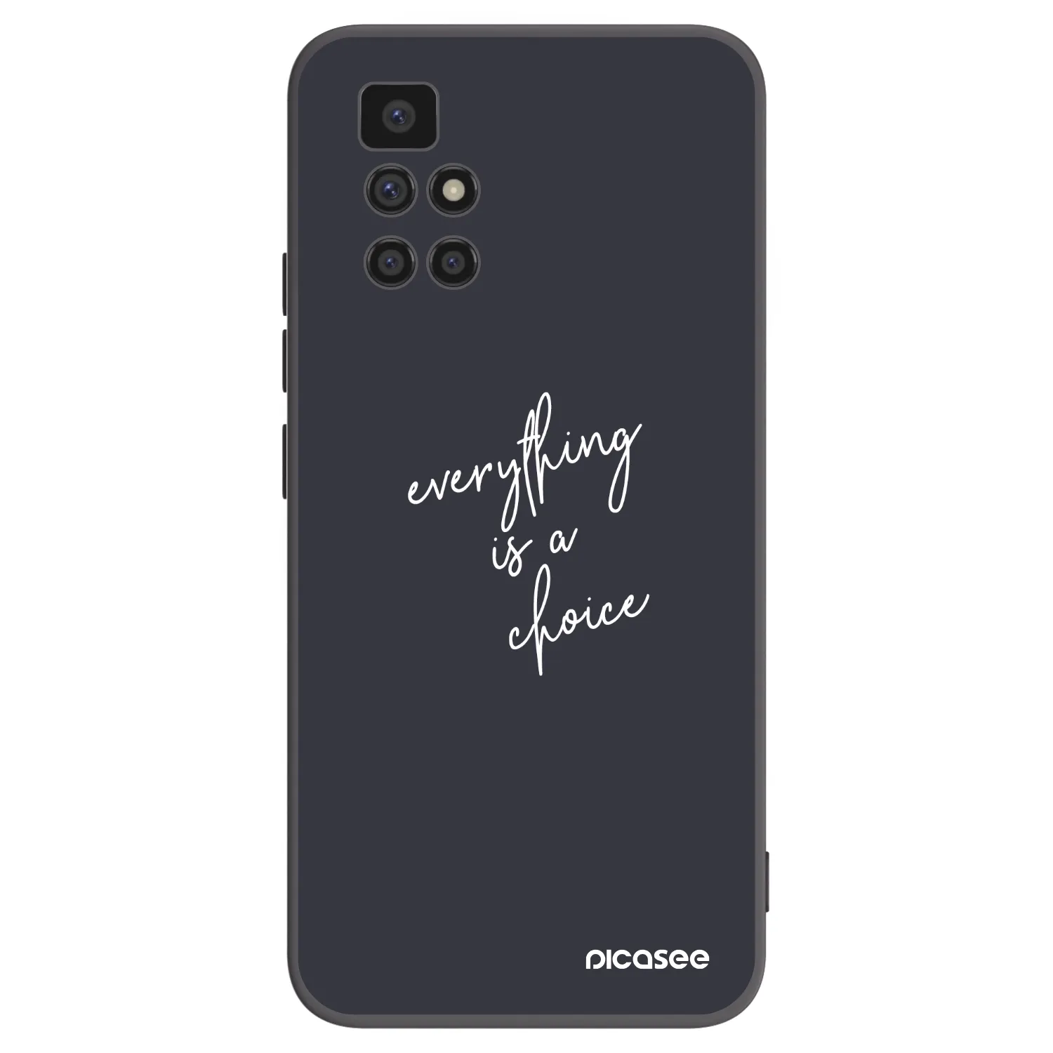 Picasee crna silikonska maskica za Xiaomi Redmi 10 - Everything is a choice