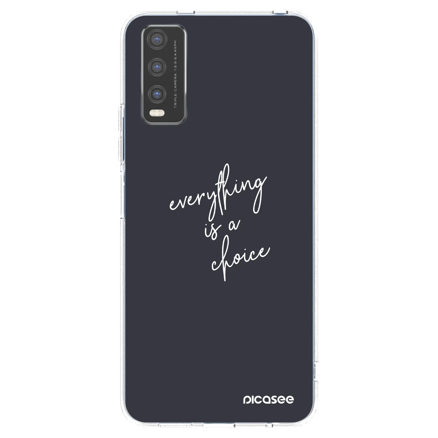 Picasee silikonska prozirna maskica za Vivo Y20s - Everything is a choice