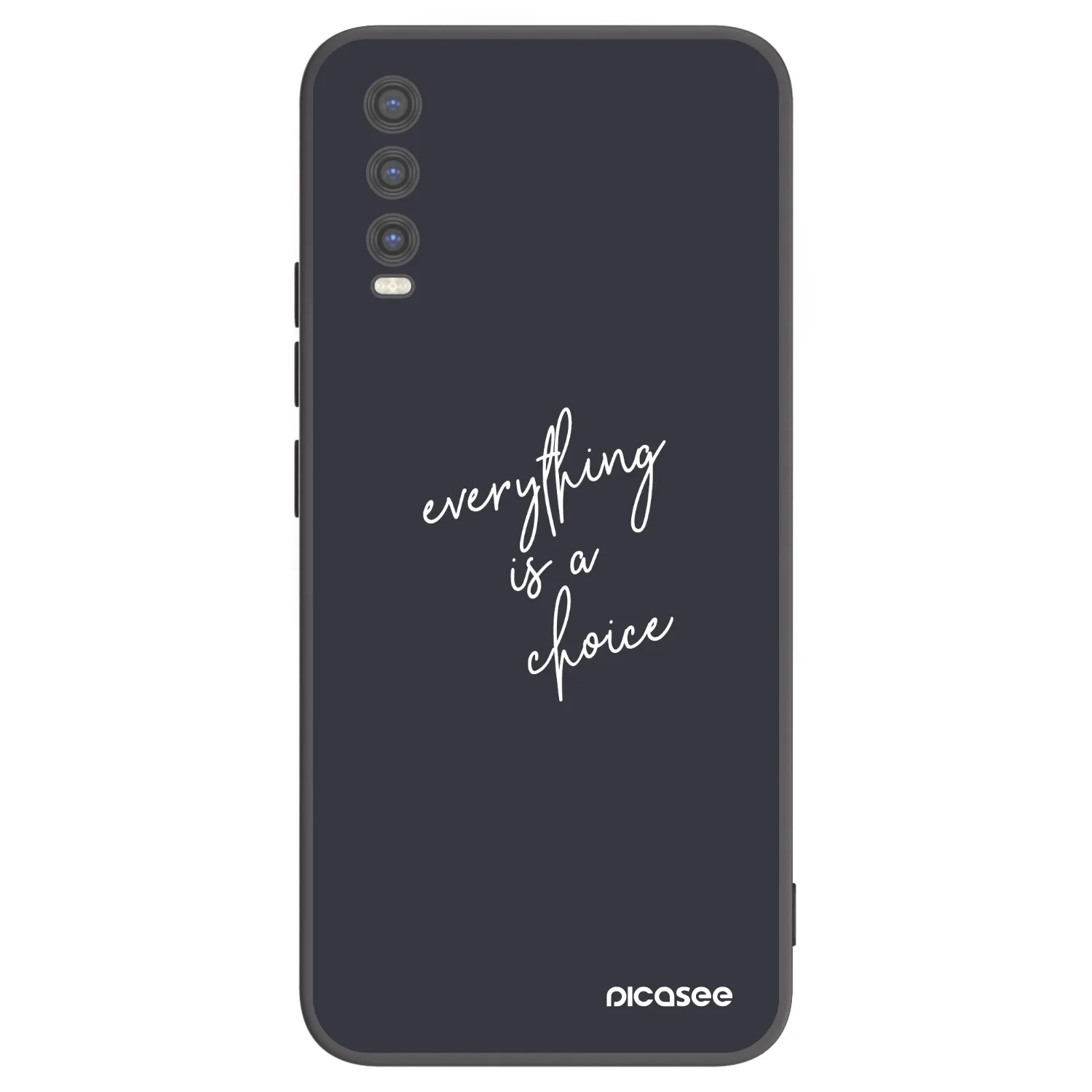 Picasee crna silikonska maskica za Vivo Y20s - Everything is a choice