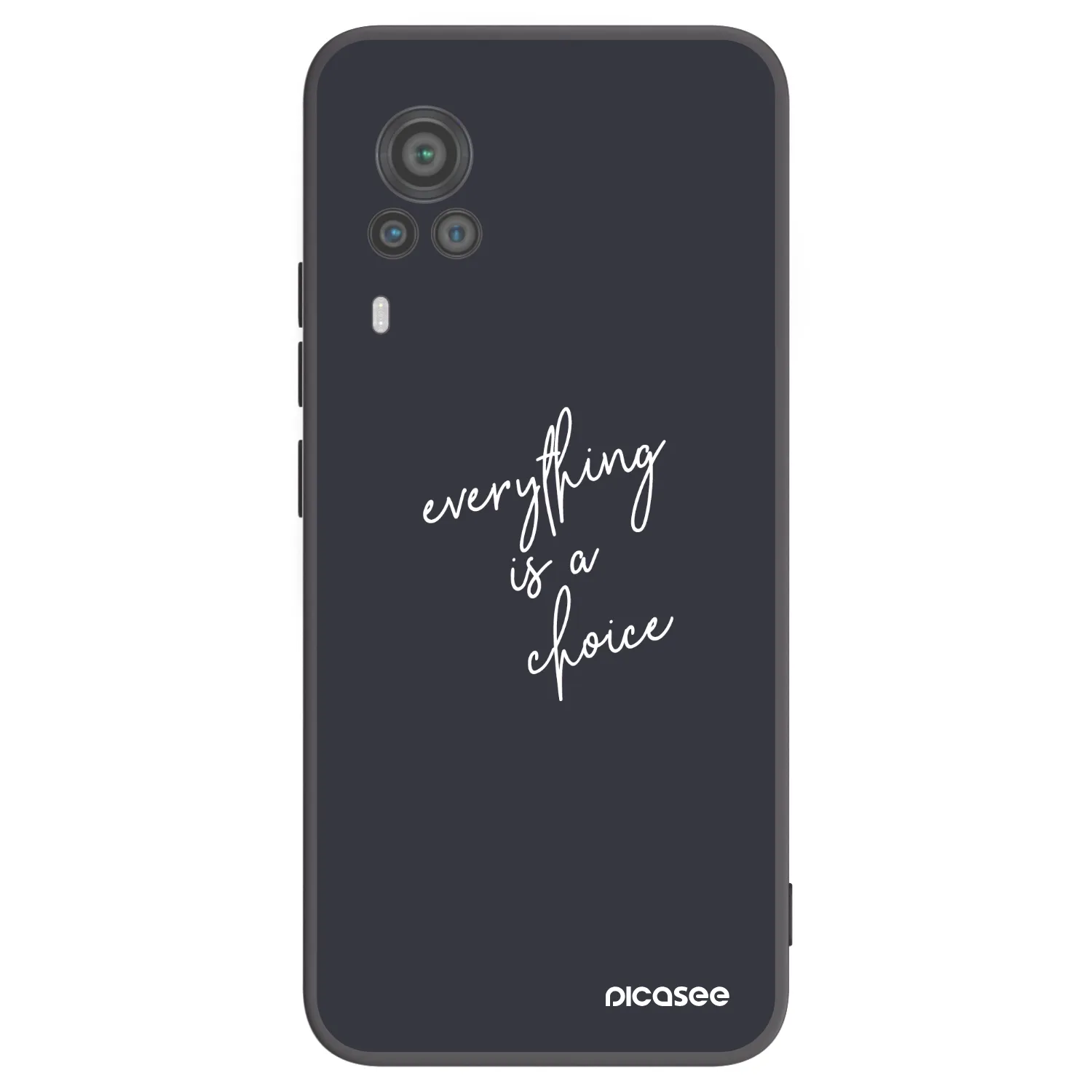 Picasee crna silikonska maskica za Vivo X60 Pro 5G - Everything is a choice