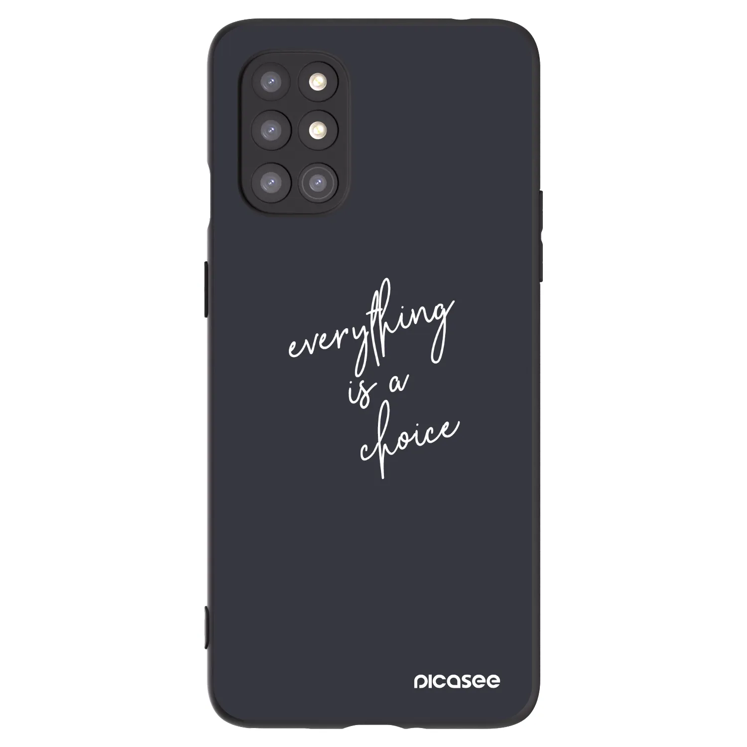 Picasee crna silikonska maskica za OnePlus 8T - Everything is a choice