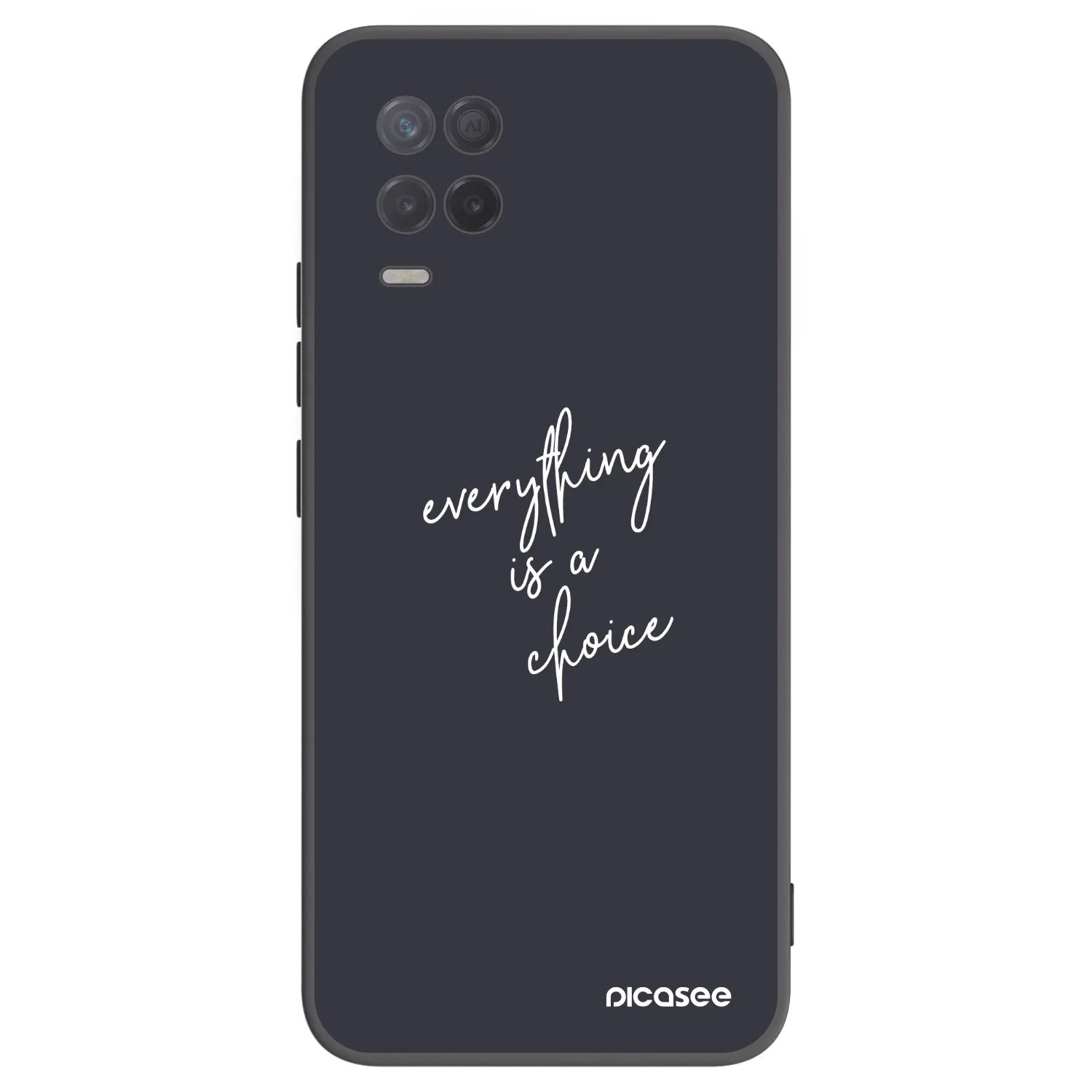 Picasee crna silikonska maskica za Realme 8 5G - Everything is a choice