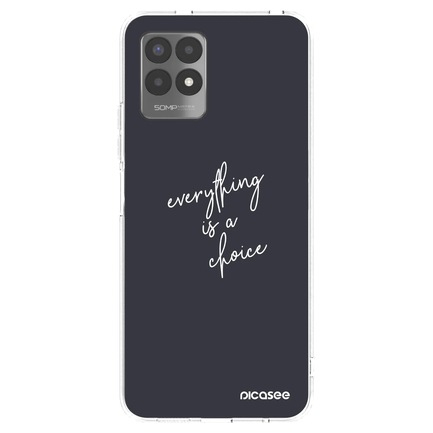 Picasee silikonska prozirna maskica za Realme 8i - Everything is a choice