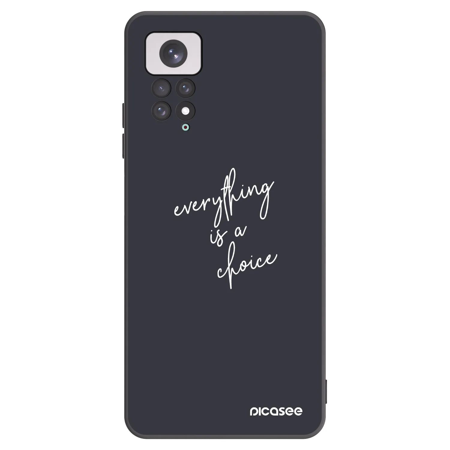 Picasee crna silikonska maskica za Xiaomi Redmi Note 11 - Everything is a choice