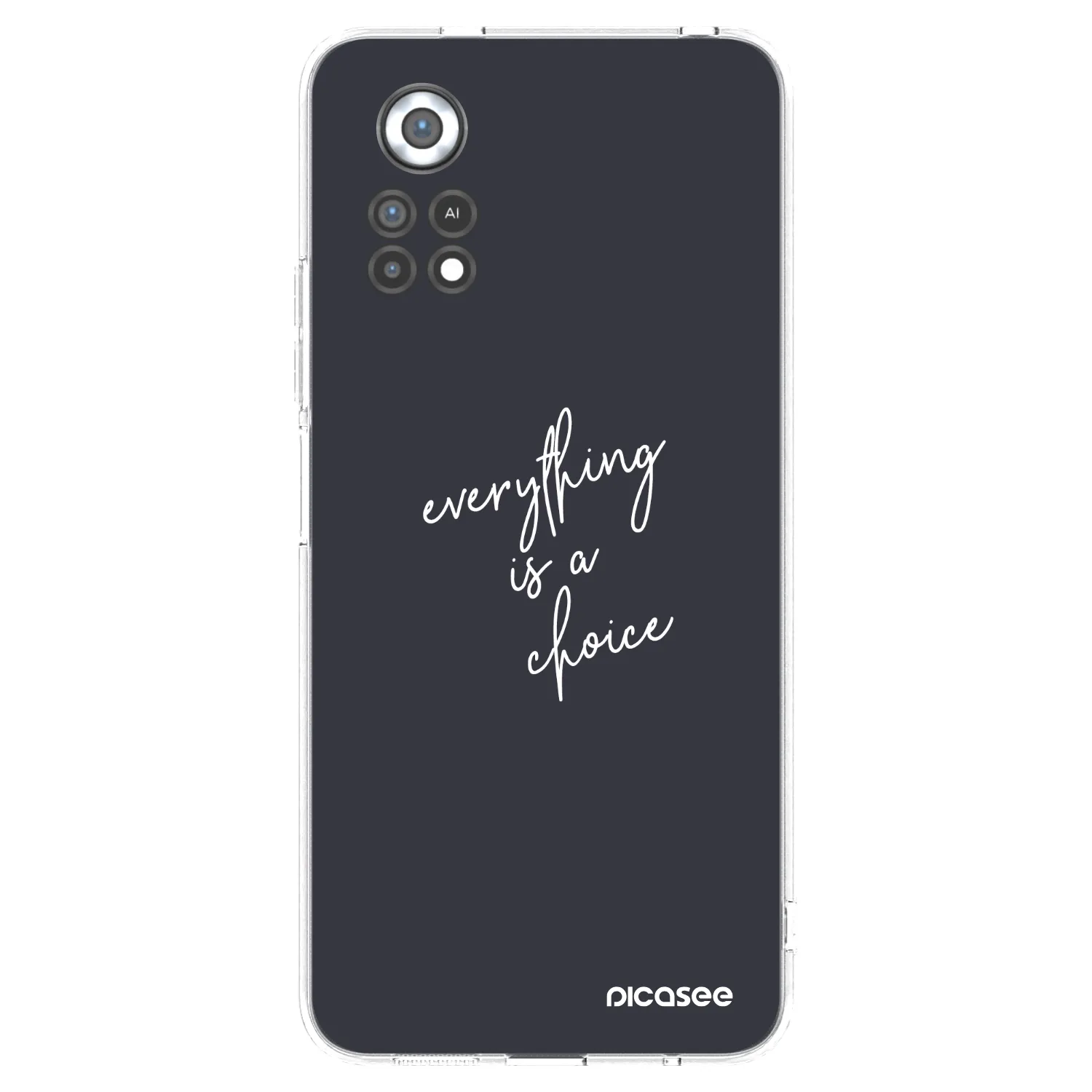 Picasee silikonska prozirna maskica za Xiaomi Poco X4 Pro 5G - Everything is a choice