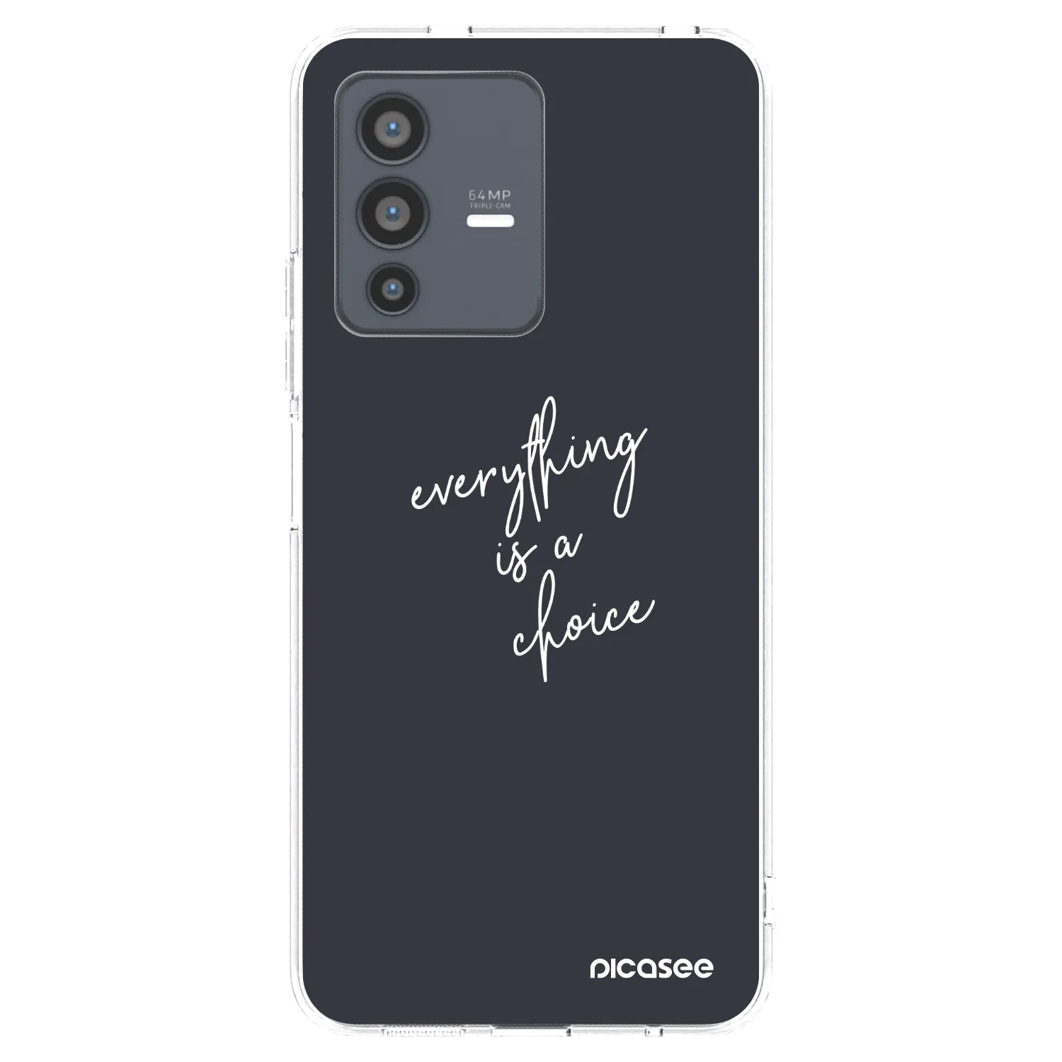 Picasee silikonska prozirna maskica za Vivo V23 5G - Everything is a choice