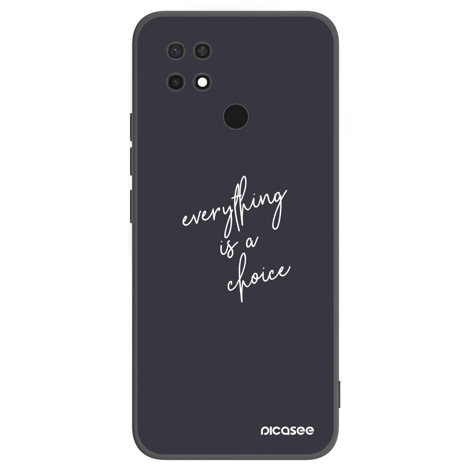 Picasee crna silikonska maskica za Xiaomi Redmi 10C - Everything is a choice
