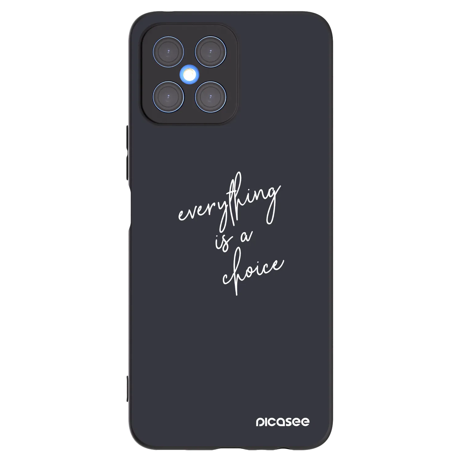 Picasee crna silikonska maskica za Honor X8 4G - Everything is a choice