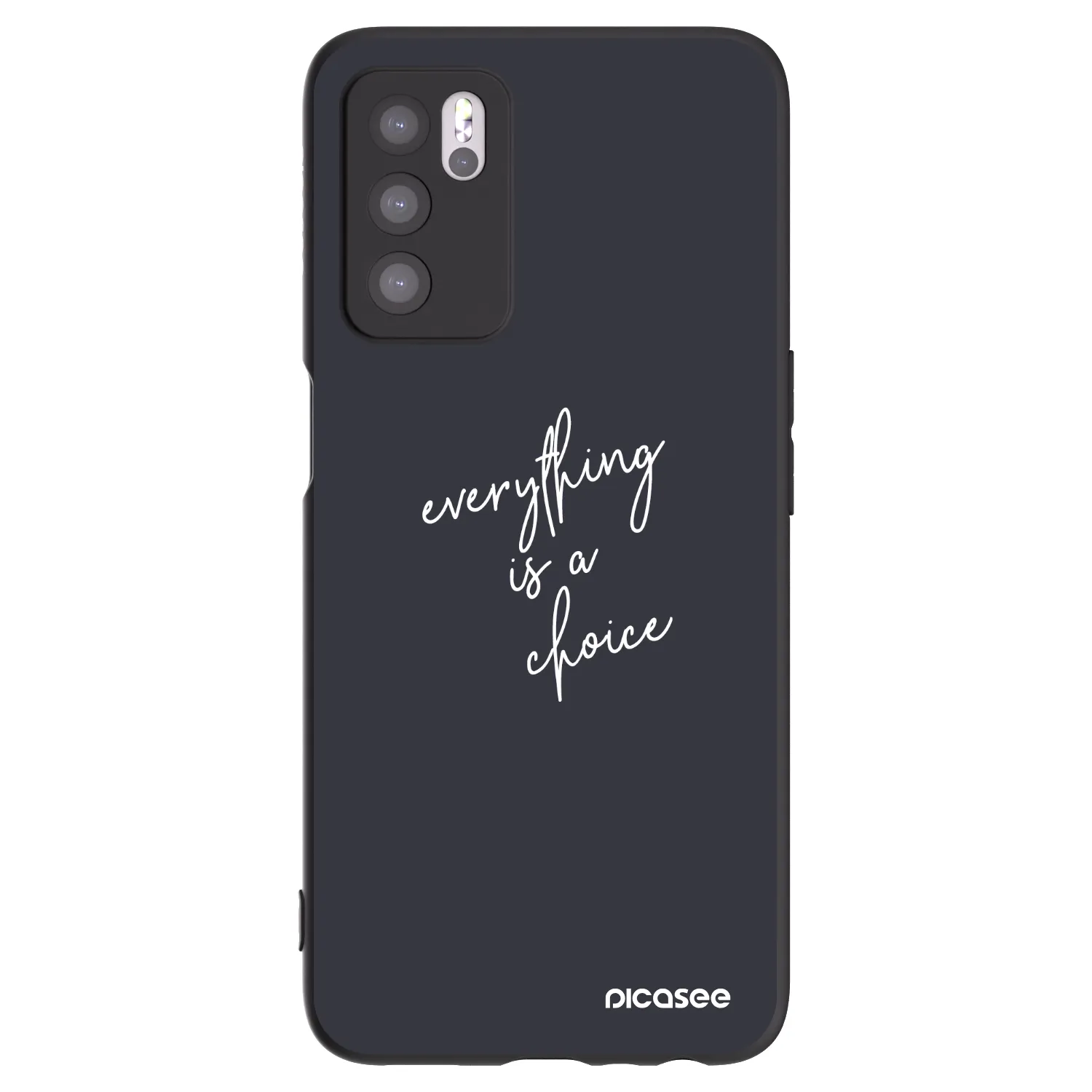 Picasee crna silikonska maskica za OPPO A16s - Everything is a choice