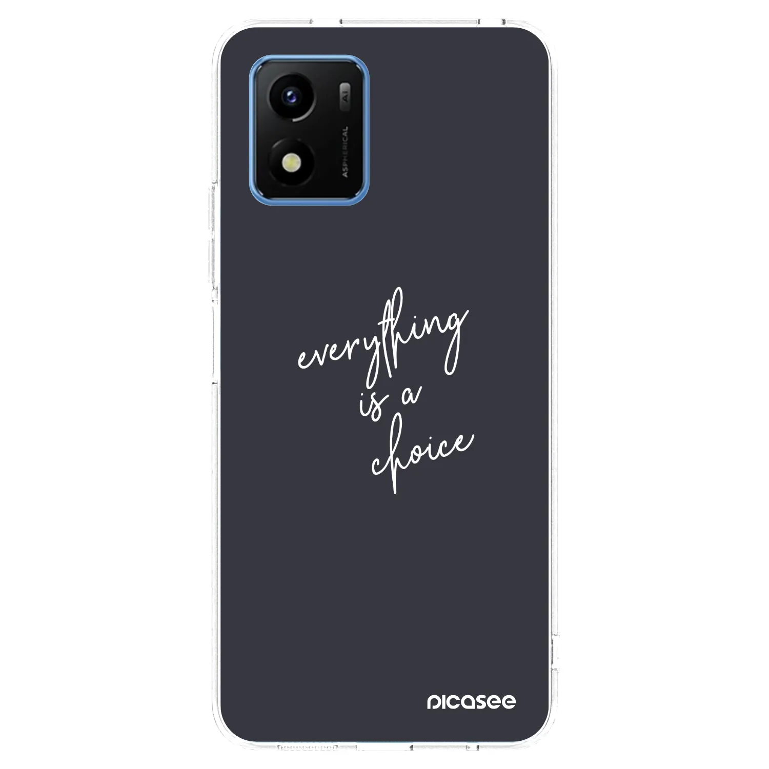 Picasee silikonska prozirna maskica za Vivo Y01 - Everything is a choice
