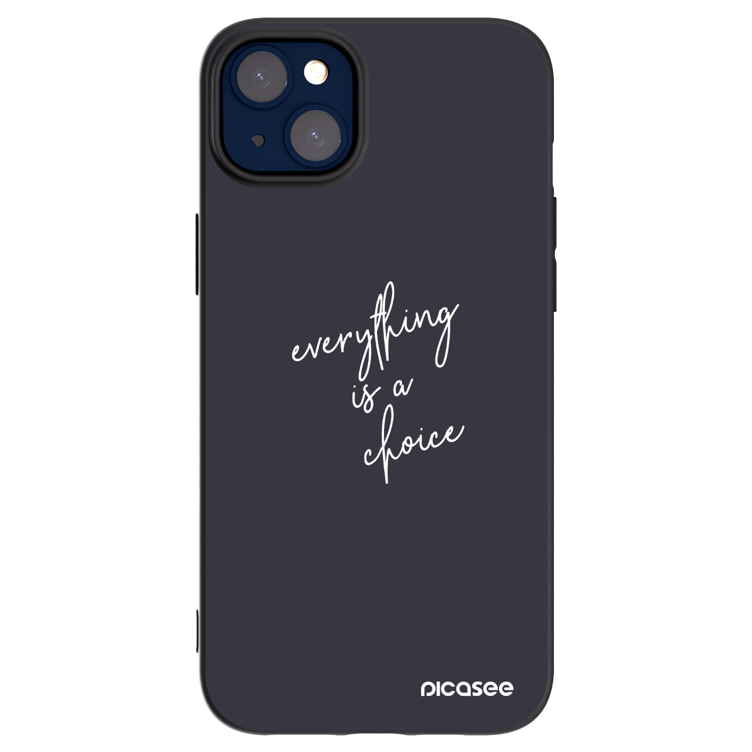 Picasee crna silikonska maskica za Apple iPhone 14 Plus - Everything is a choice