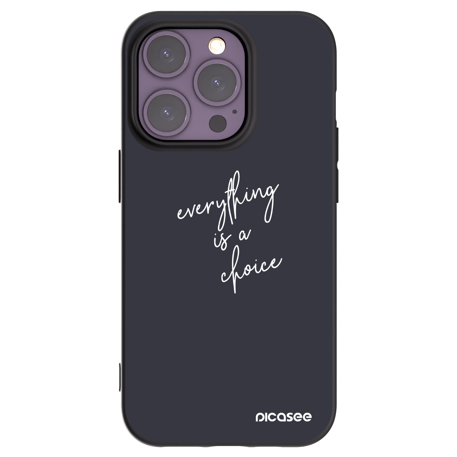 Picasee crna silikonska maskica za Apple iPhone 14 Pro - Everything is a choice