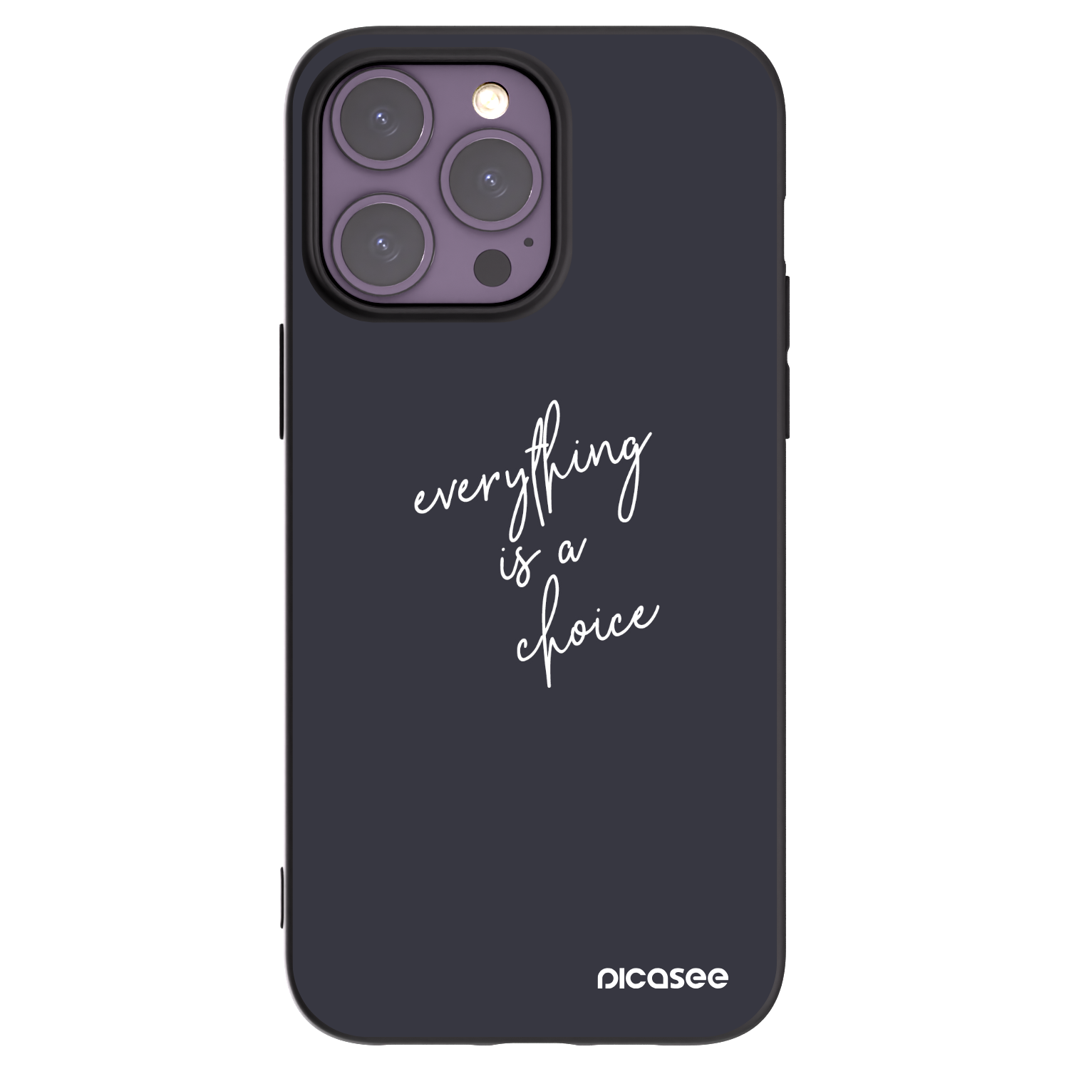 Picasee crna silikonska maskica za Apple iPhone 14 Pro Max - Everything is a choice