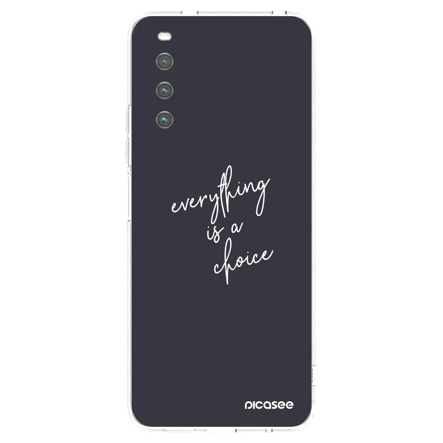 Picasee silikonska prozirna maskica za Sony Xperia 10 IV 5G - Everything is a choice
