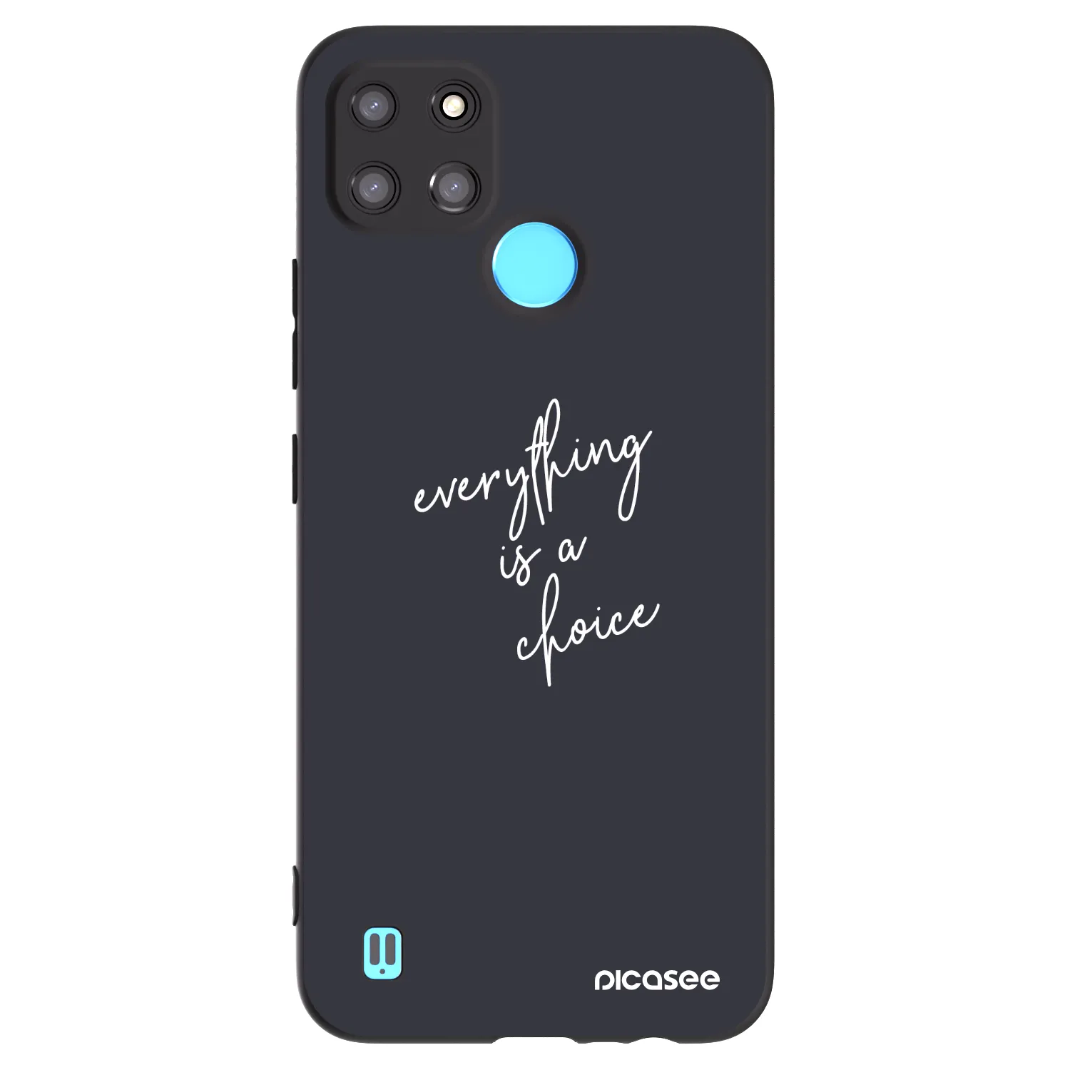 Picasee crna silikonska maskica za Realme C21Y - Everything is a choice
