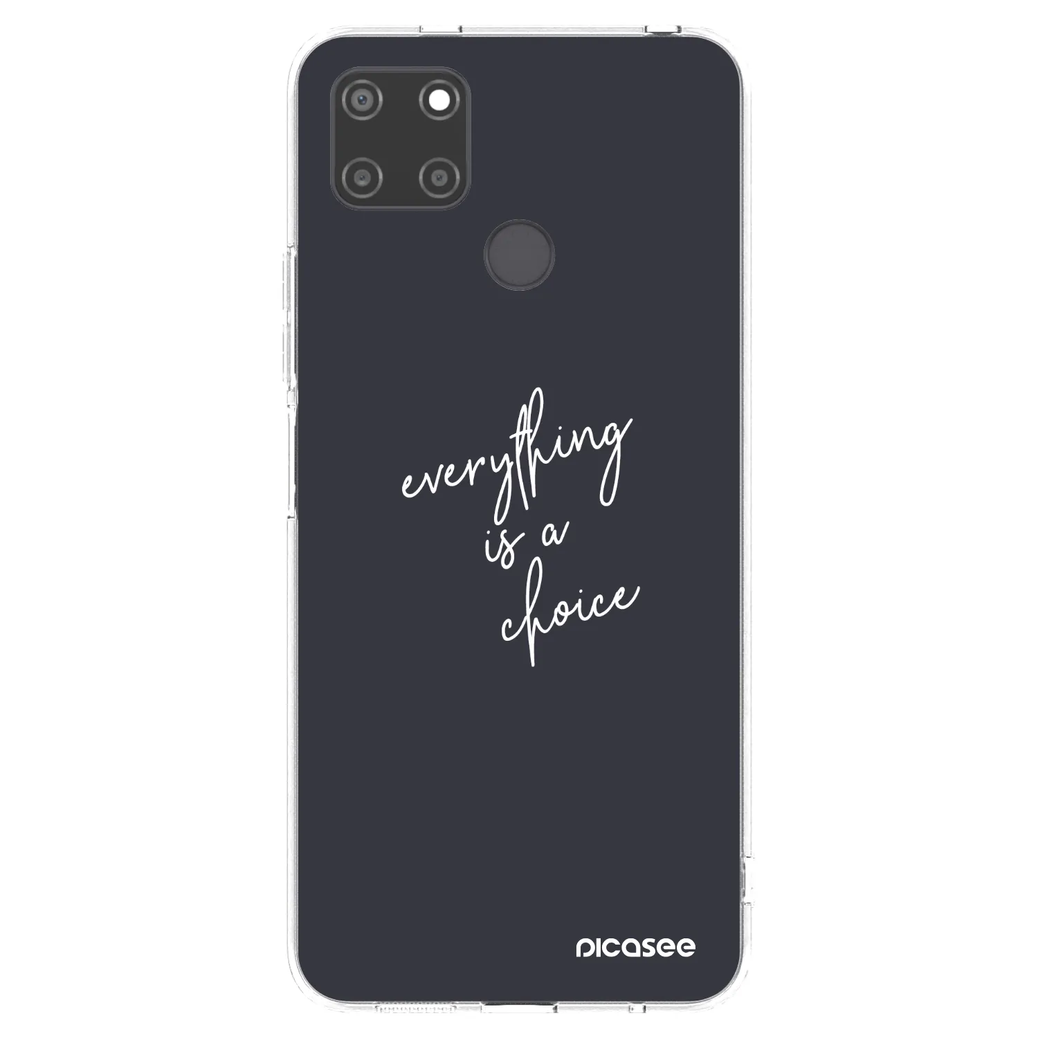 Picasee silikonska prozirna maskica za Realme C21Y - Everything is a choice