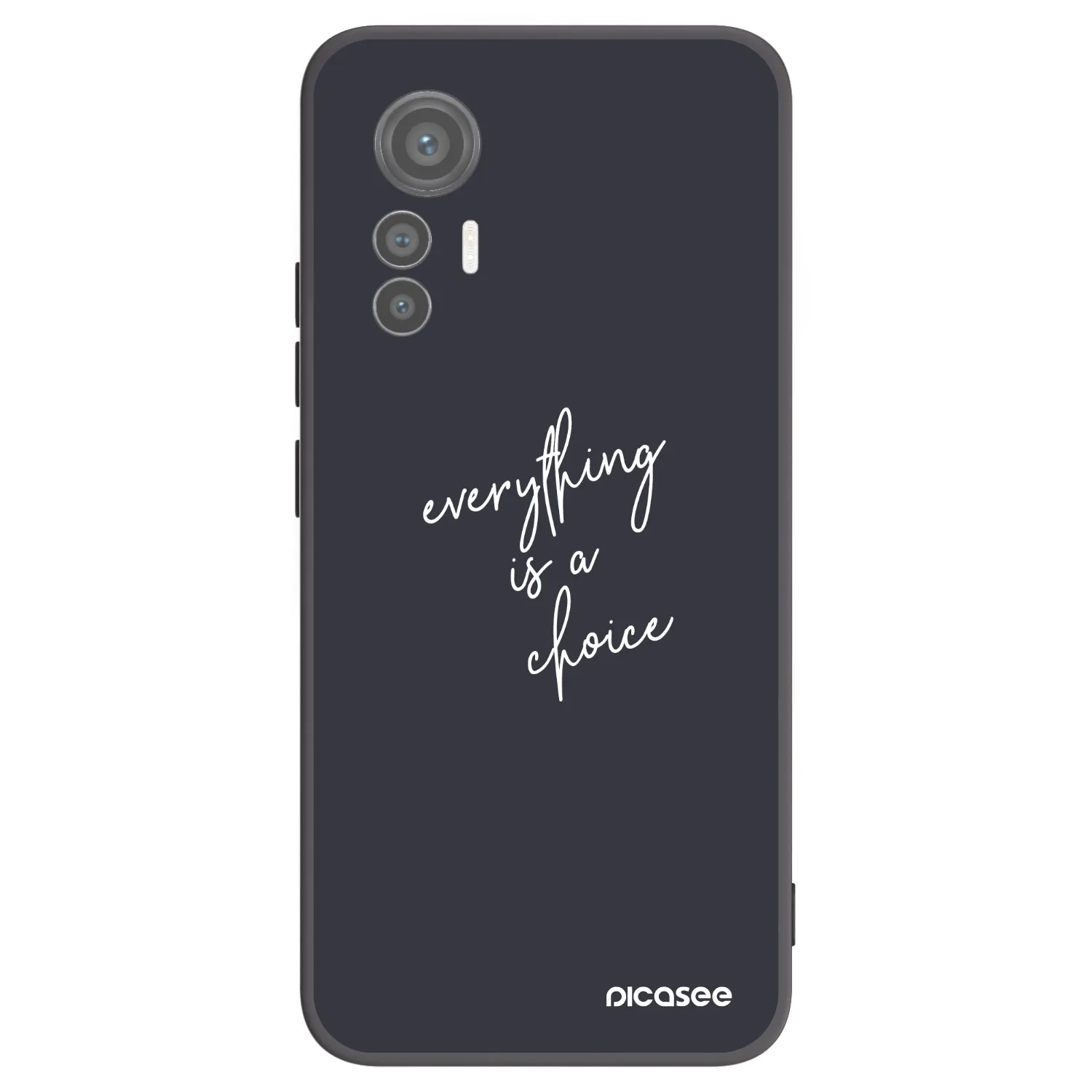 Picasee crna silikonska maskica za Xiaomi 12 Lite - Everything is a choice