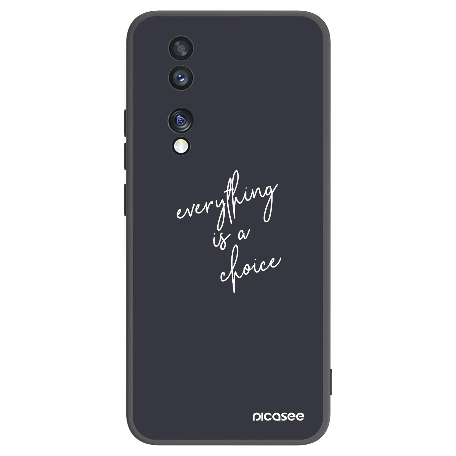 Picasee crna silikonska maskica za Honor 70 - Everything is a choice