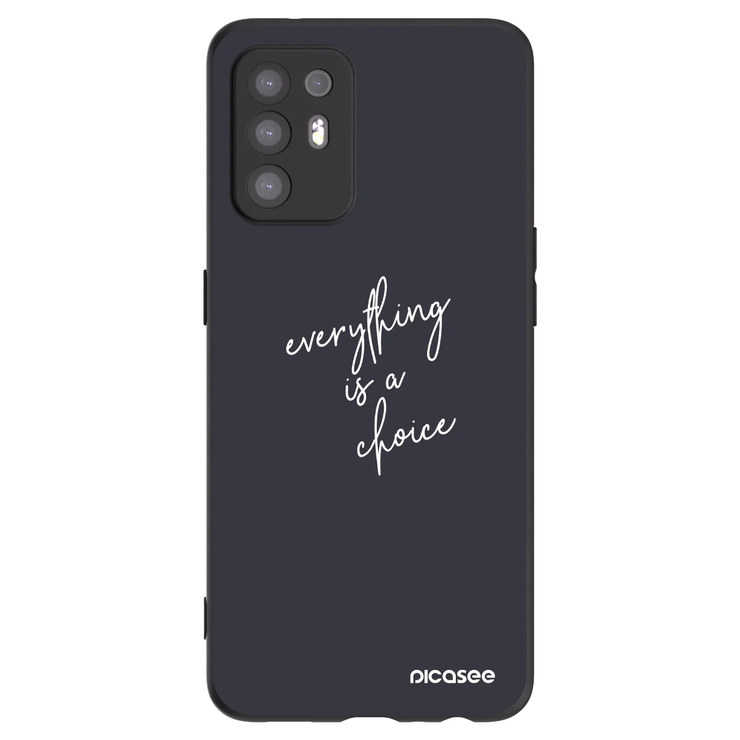 Picasee crna silikonska maskica za OPPO A94 5G - Everything is a choice