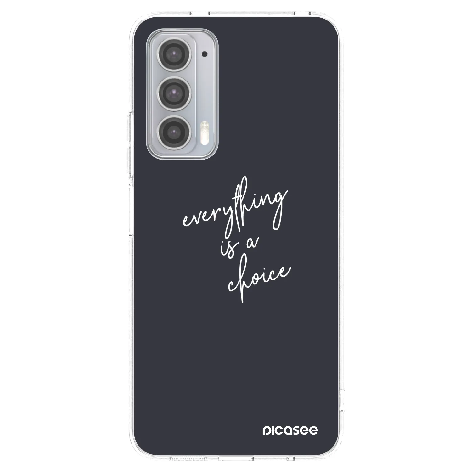 Picasee silikonska prozirna maskica za Motorola Edge 20 - Everything is a choice