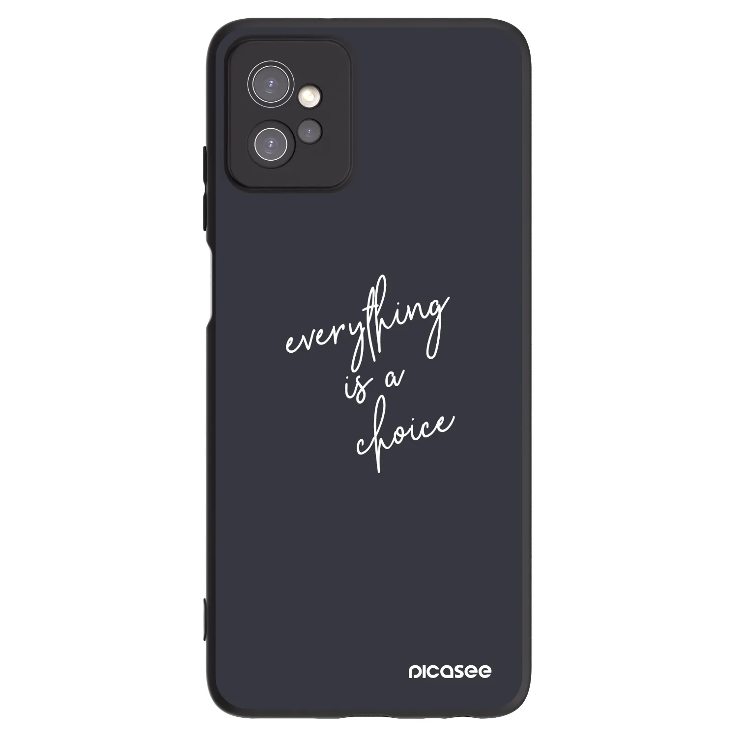 Picasee crna silikonska maskica za Motorola Moto G32 - Everything is a choice