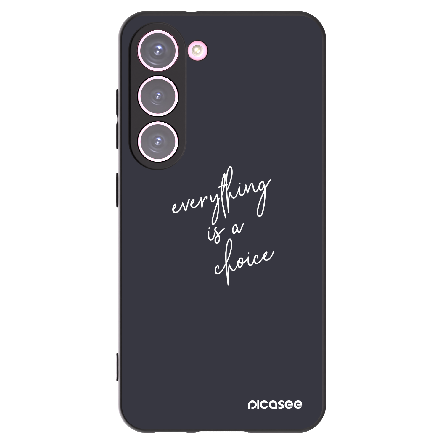 Picasee crna silikonska maskica za Samsung Galaxy S23 5G - Everything is a choice