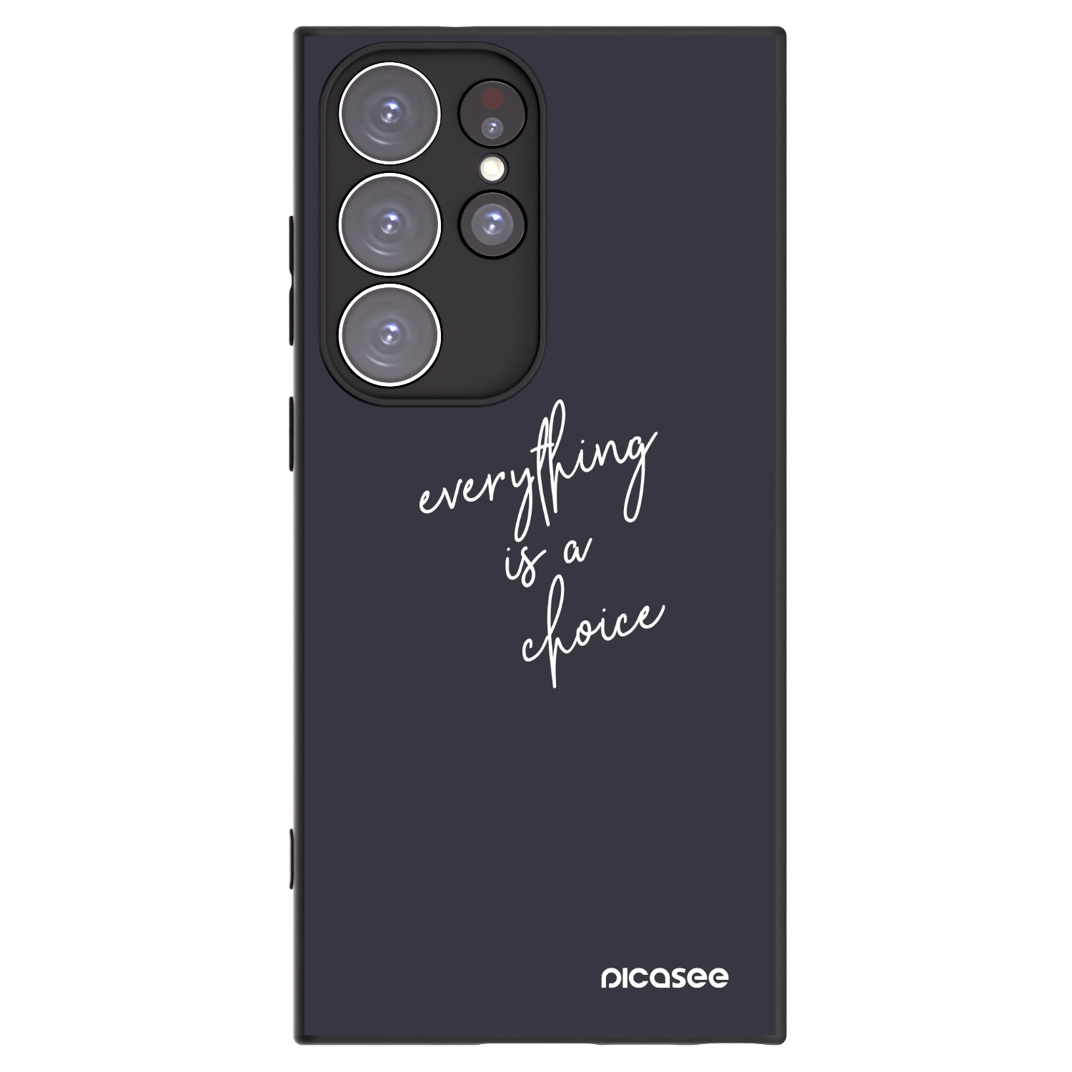 Picasee crna silikonska maskica za Samsung Galaxy S23 Ultra 5G - Everything is a choice