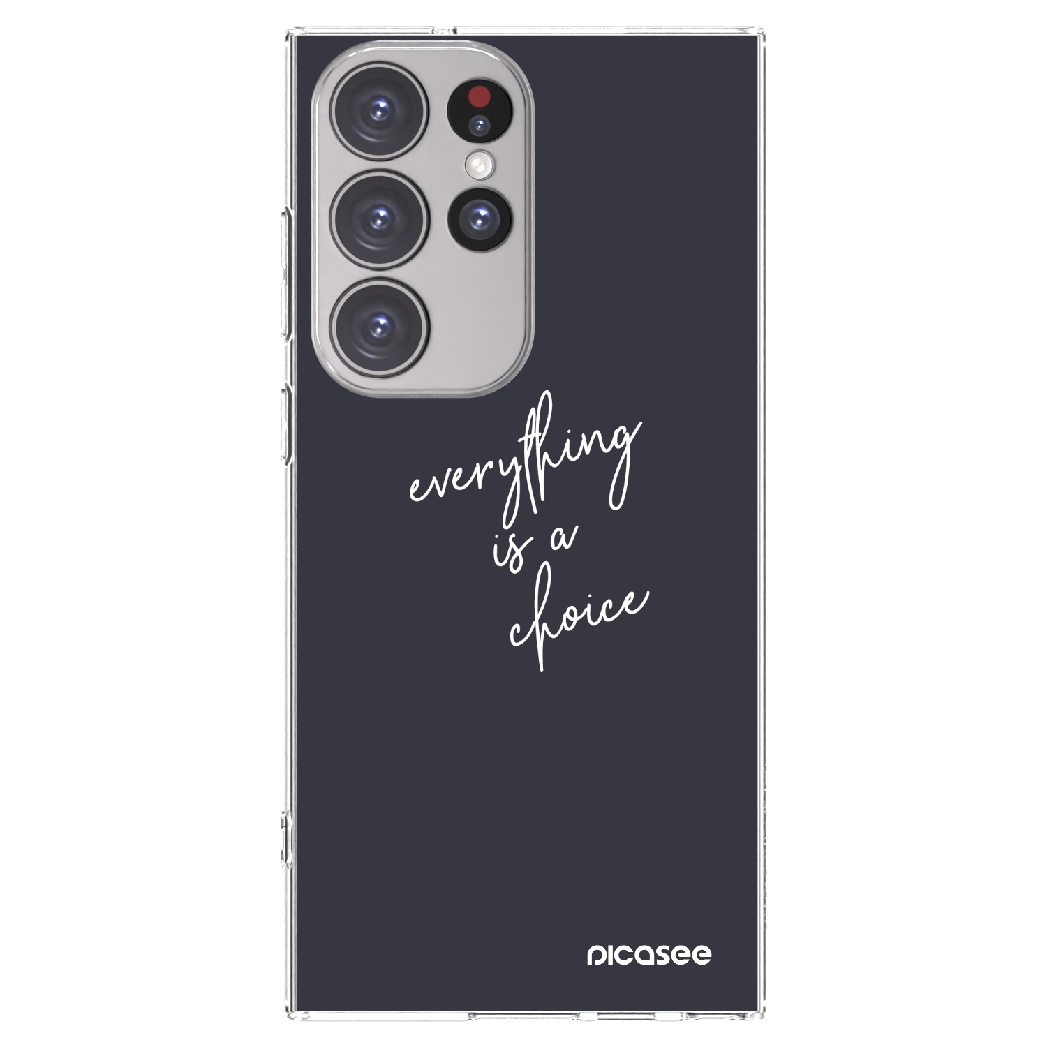 Picasee silikonska prozirna maskica za Samsung Galaxy S23 Ultra 5G - Everything is a choice