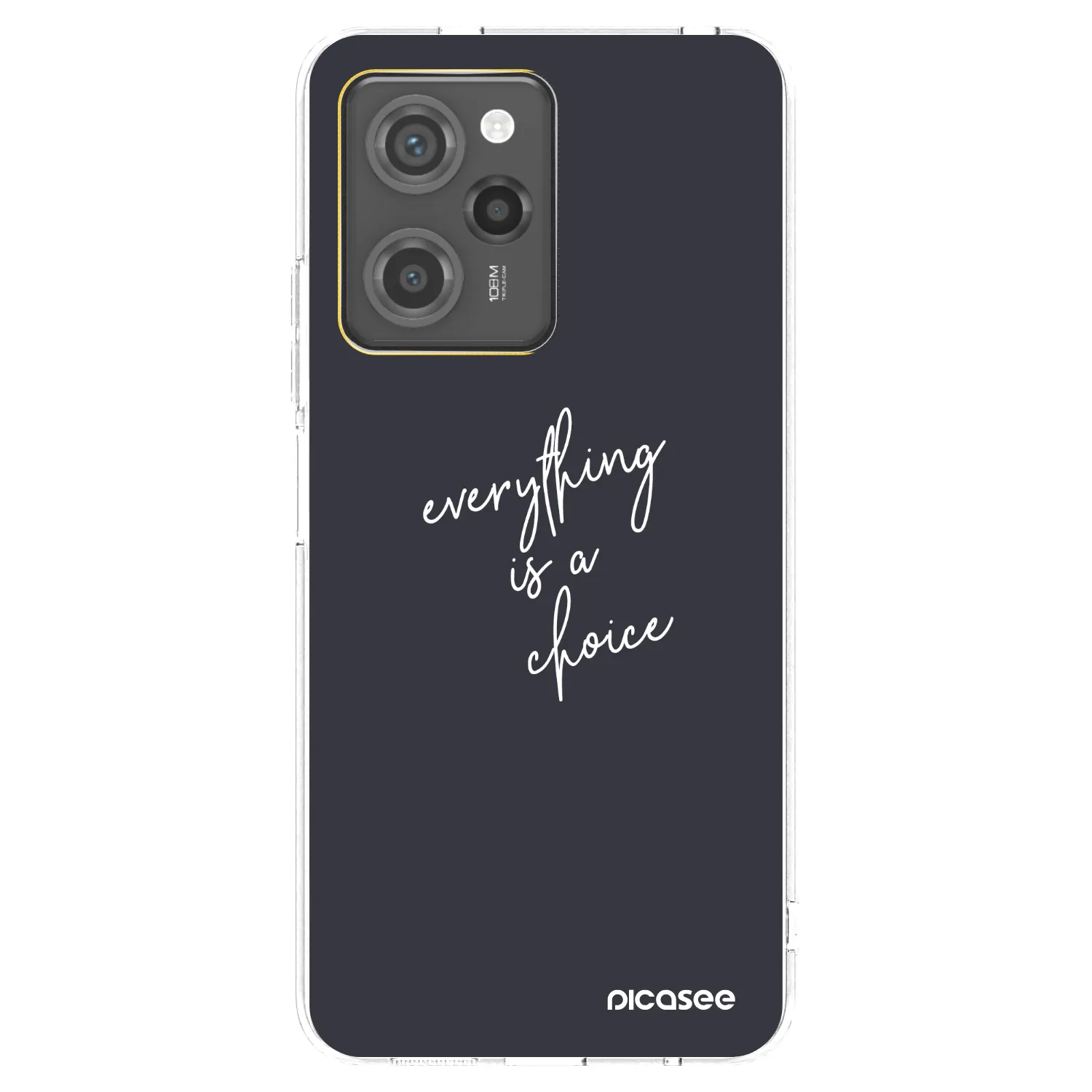 Picasee crna silikonska maskica za Xiaomi Poco X5 Pro - Everything is a choice