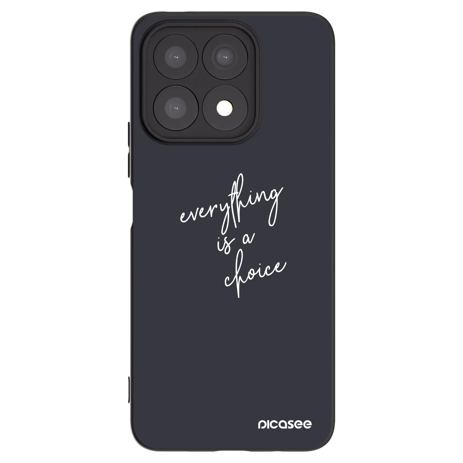 Picasee crna silikonska maskica za Honor X8a - Everything is a choice