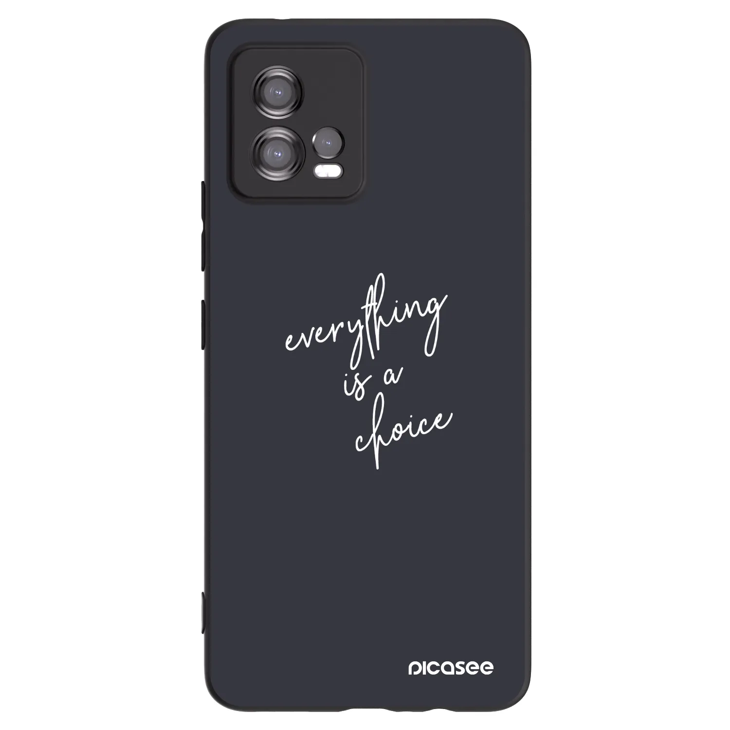 Picasee crna silikonska maskica za Motorola Moto G72 - Everything is a choice