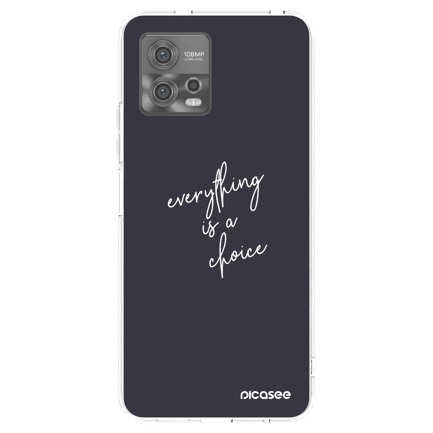 Picasee silikonska prozirna maskica za Motorola Moto G72 - Everything is a choice