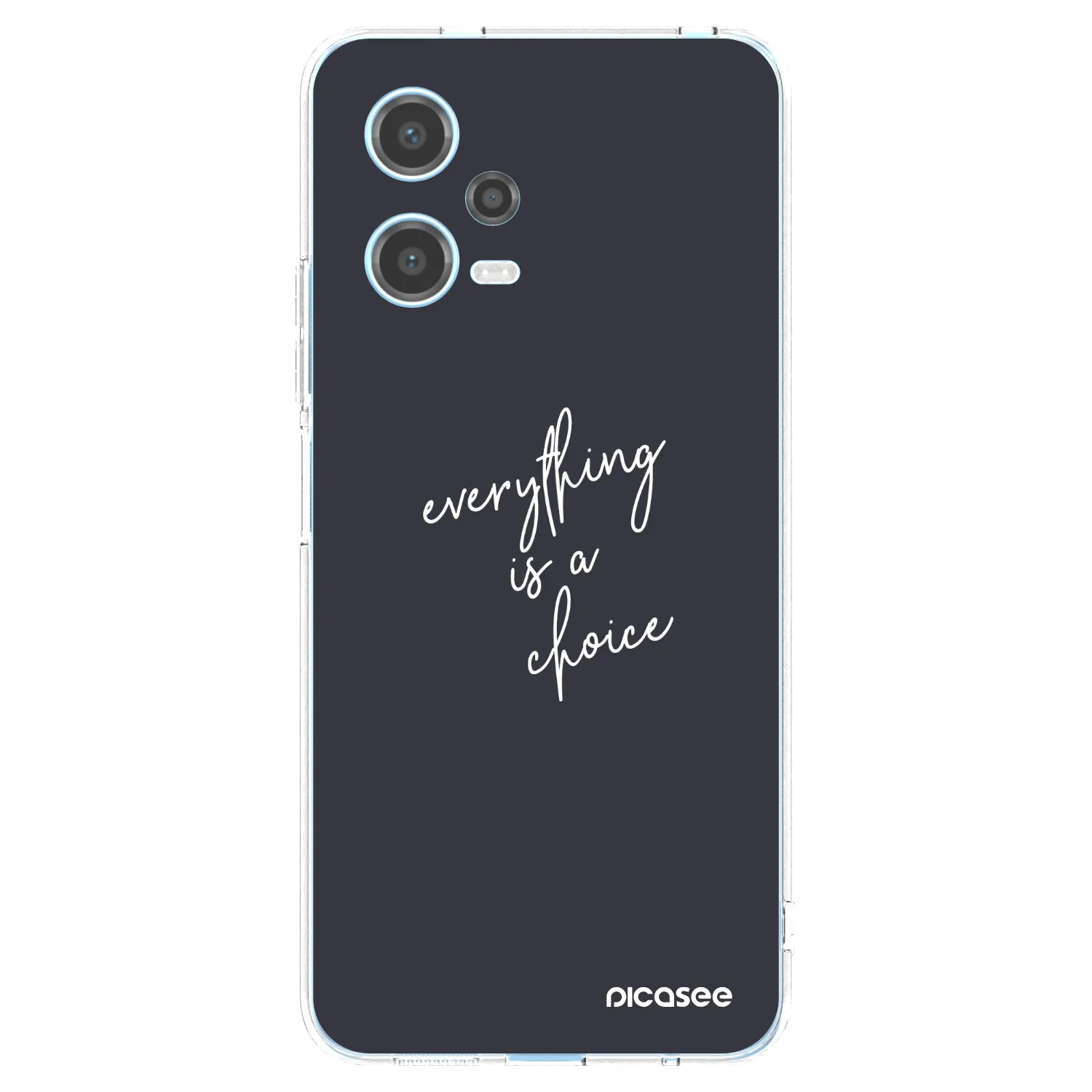 Picasee silikonska prozirna maskica za Xiaomi Redmi Note 12 5G - Everything is a choice