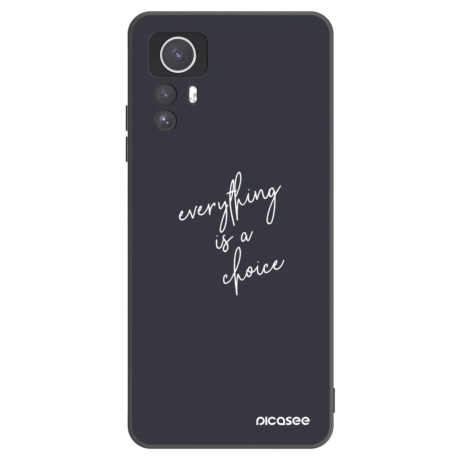 Picasee crna silikonska maskica za Xiaomi Redmi Note 12S - Everything is a choice