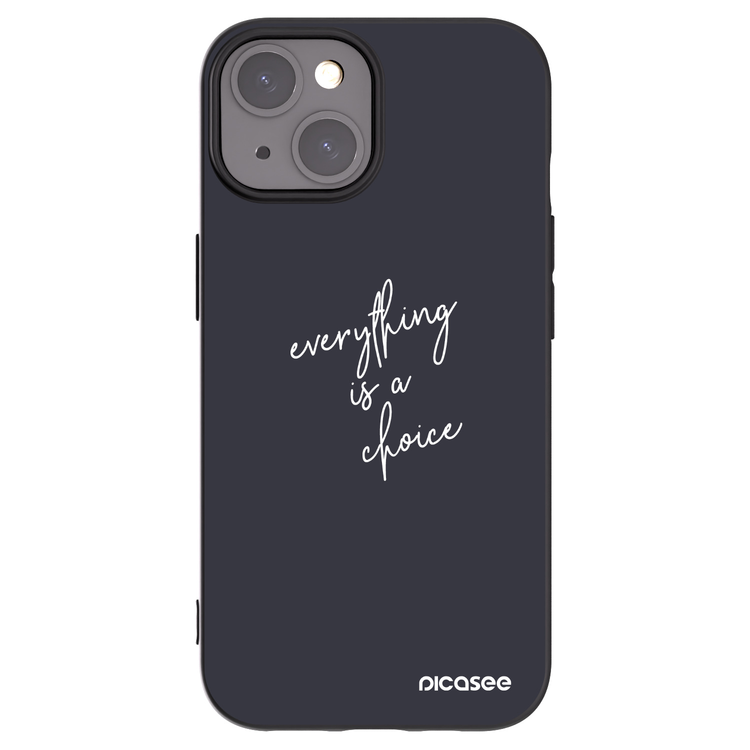 Picasee crna silikonska maskica za Apple iPhone 15 - Everything is a choice
