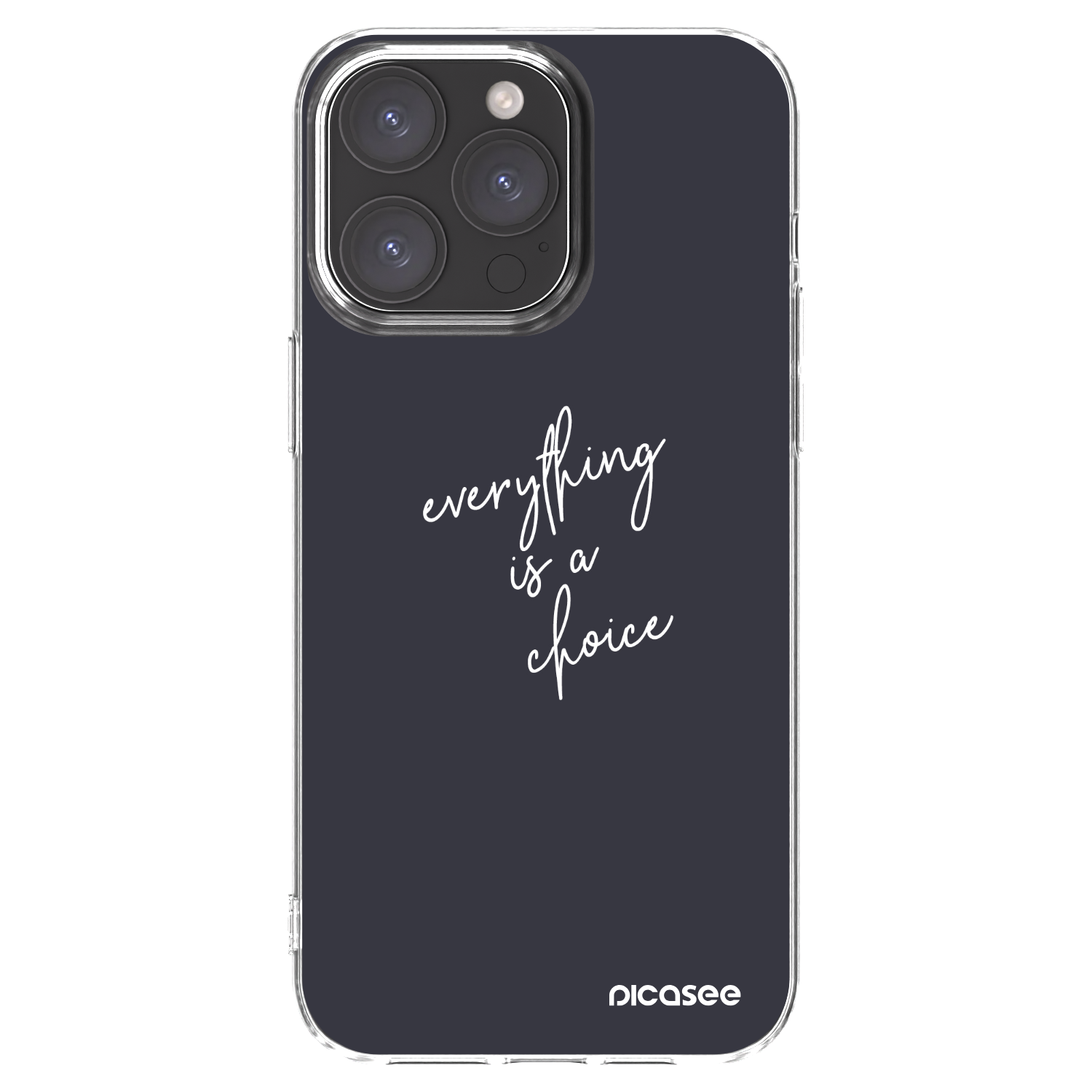 Picasee silikonska prozirna maskica za Apple iPhone 15 Pro Max - Everything is a choice